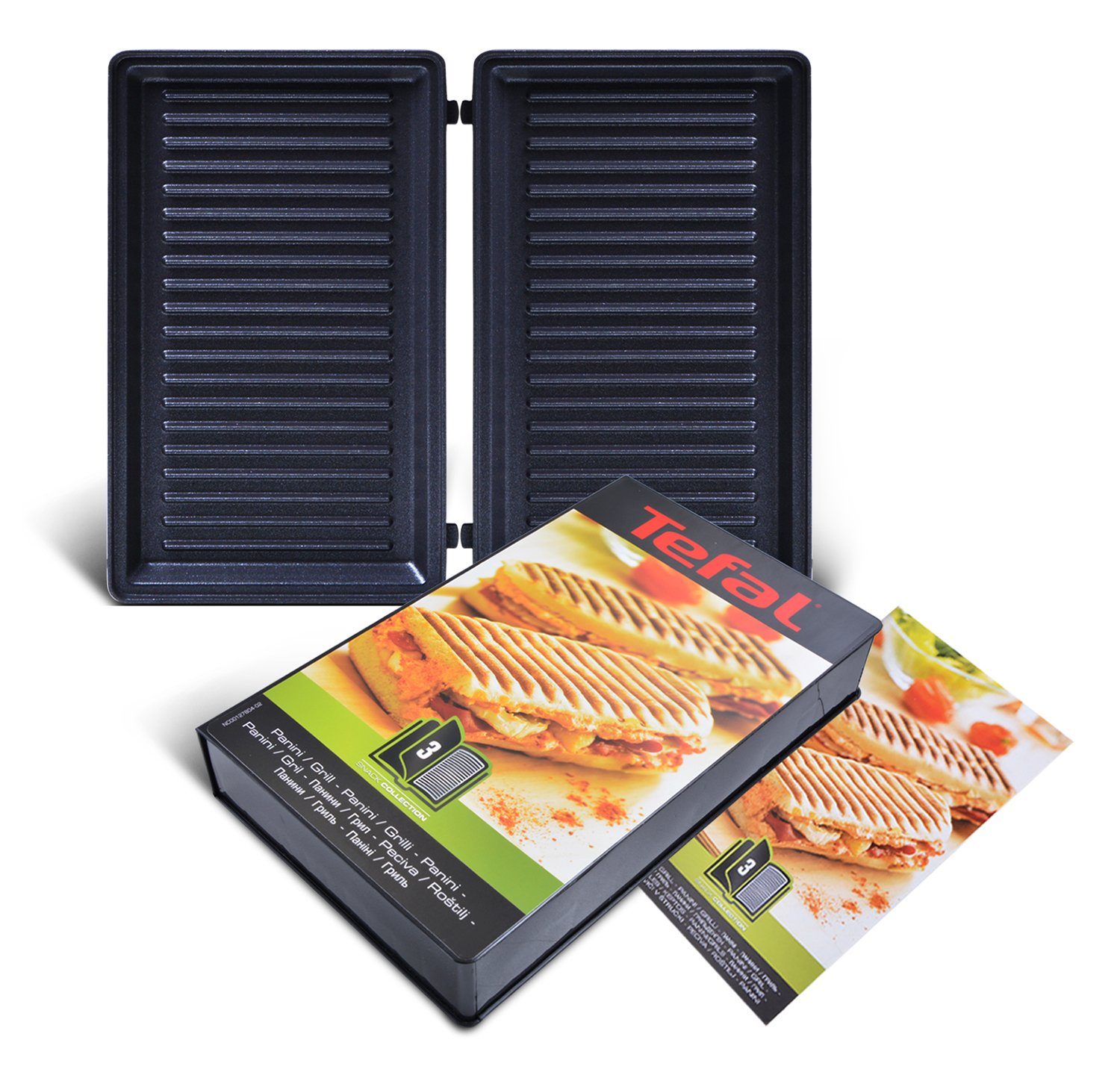 Tefal Тарелки грильaufsatz Platten XA800312 Grill + Pannini, Antihaftbeschichtung, für Waffeleisen