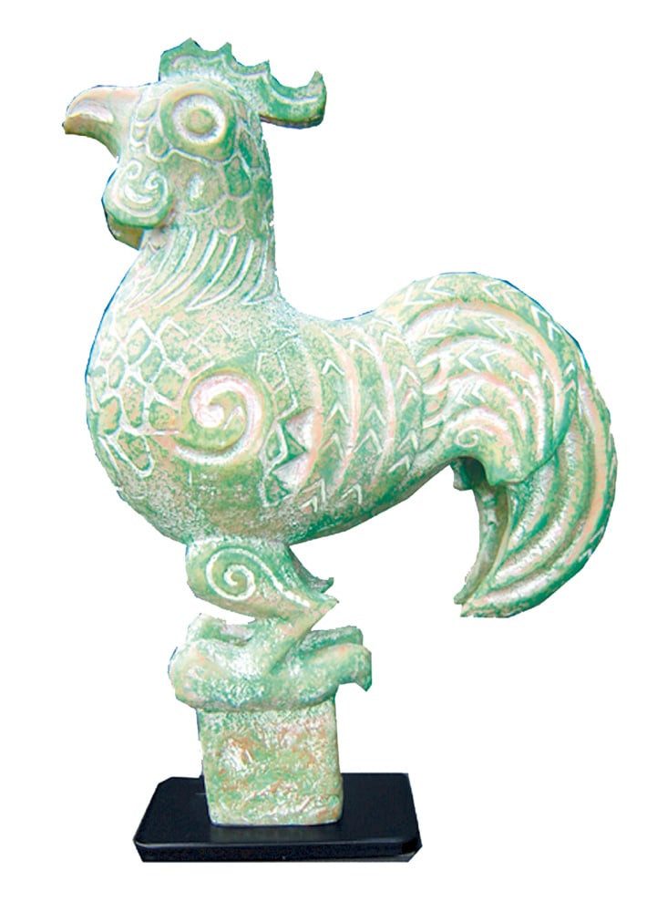 Parastone Dekoobjekt Museumsreplikat chinesische bronze Hahn Figur