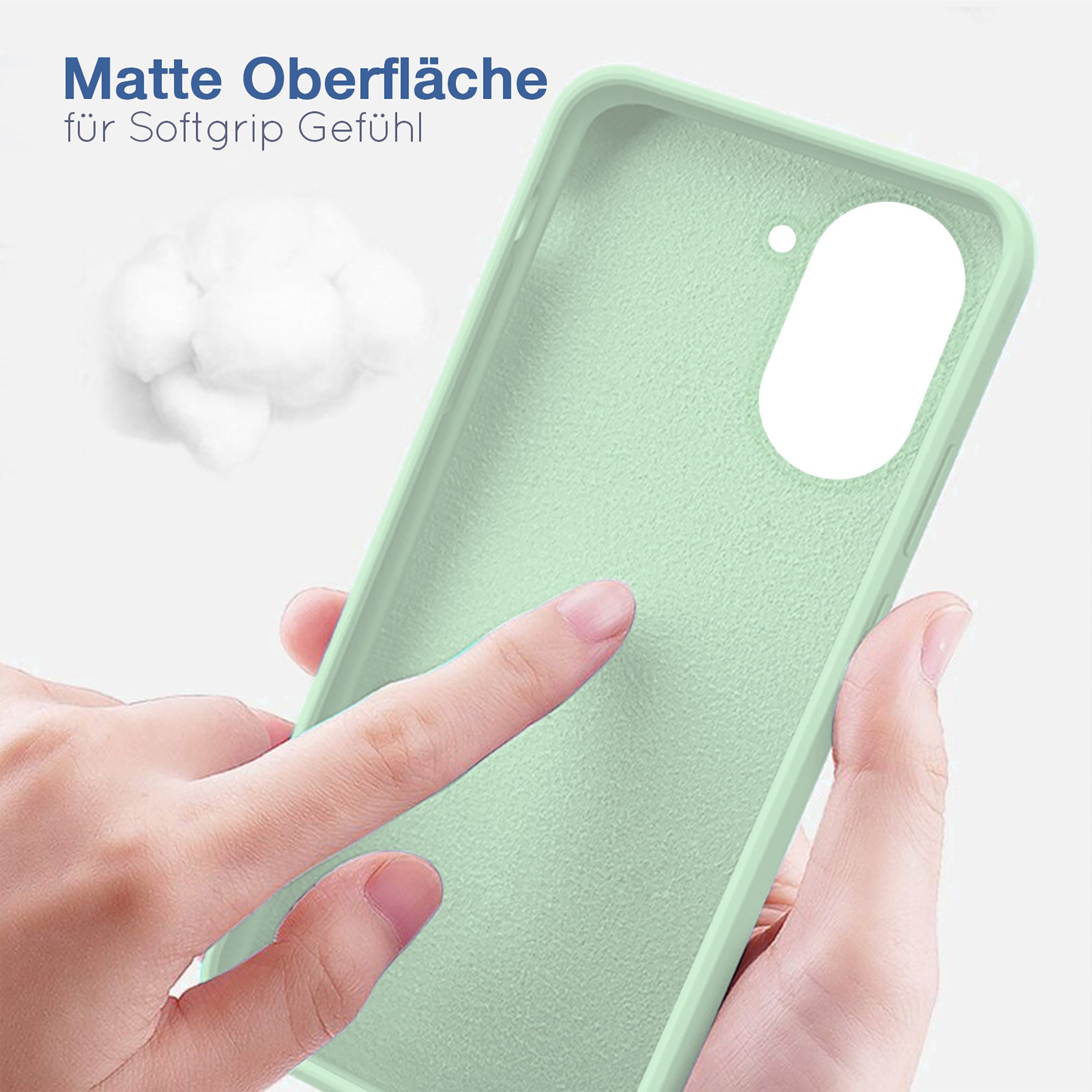 Tec-Expert Handyhülle SoftGrip Cover Hülle für Xiaomi Redmi A5 6.88 Zoll, 6.88", Handy Case Bumper integrierter Kameraschutz flexibel – Bild 4 von 5