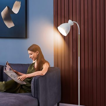 ANTEN LED Stehlampe Design LED Stehleuchte Deckenfluter Leselampe Standlampe Wohnzimmer, Büro E27 Sofa lampe, Weiß