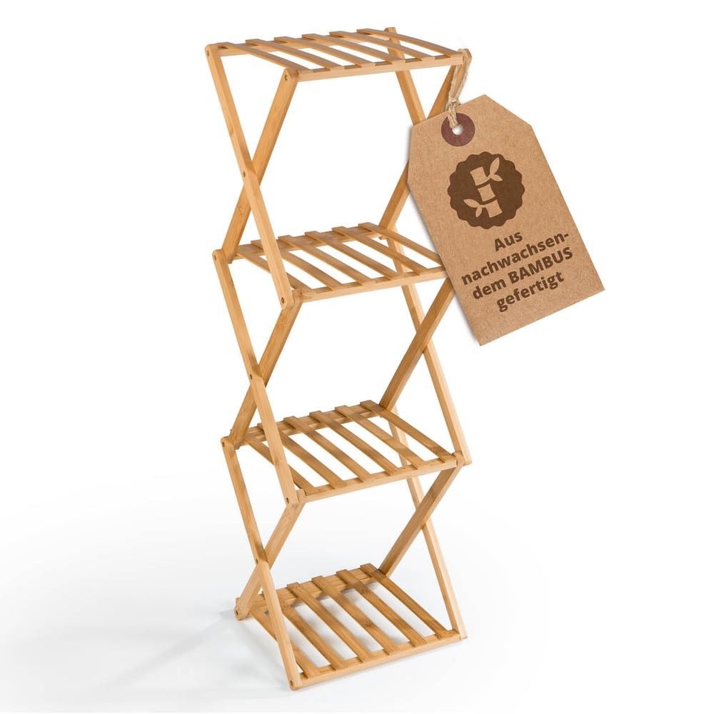 Lumaland Eckregal 4 Etagen, montagefrei, schmal, klappbar perfekt als Deko günstig online kaufen