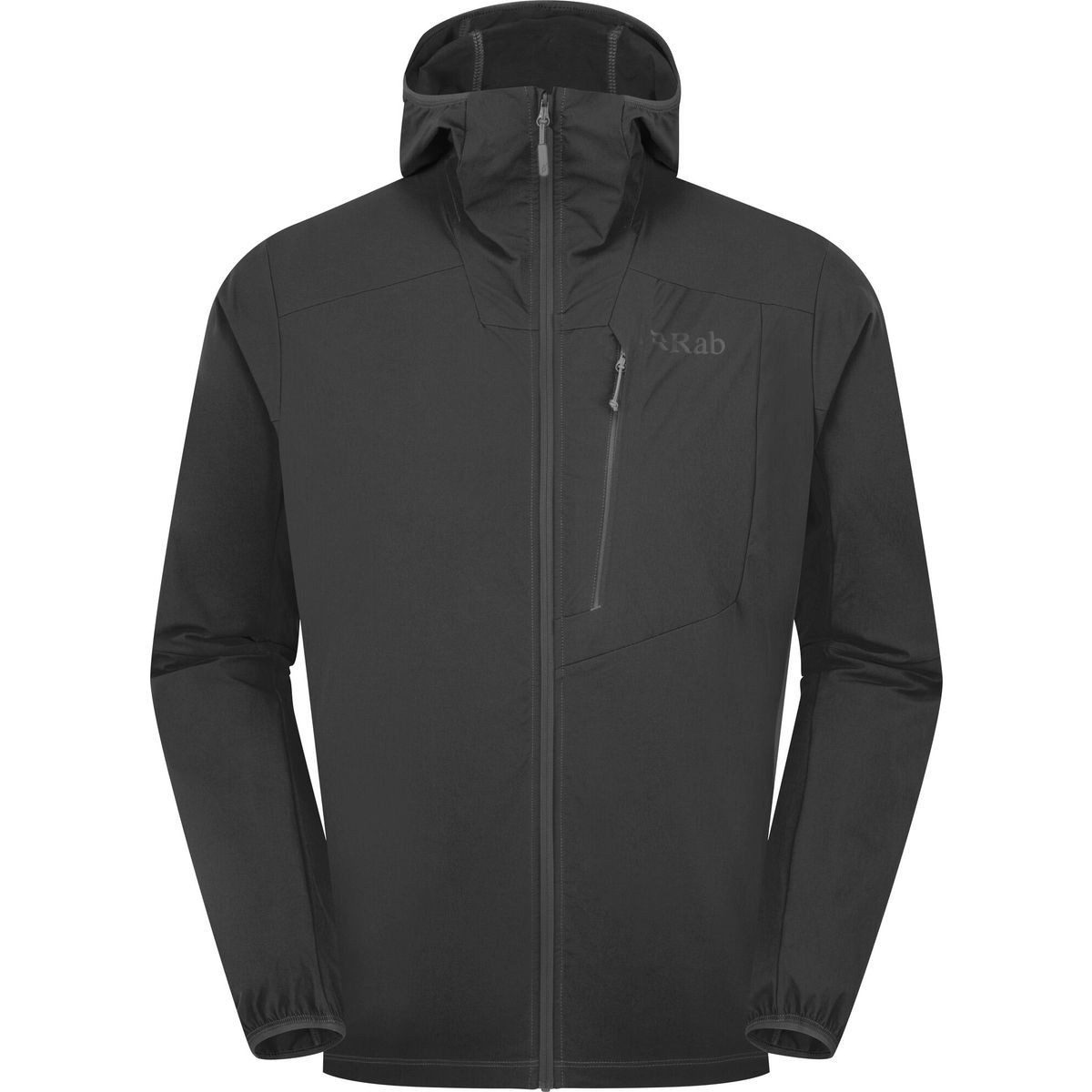 Rab Softshelljacke Borealis Alpine Hoody Leichter, winddichter Hoody für Herren mit helmkompatibler Kapuze und