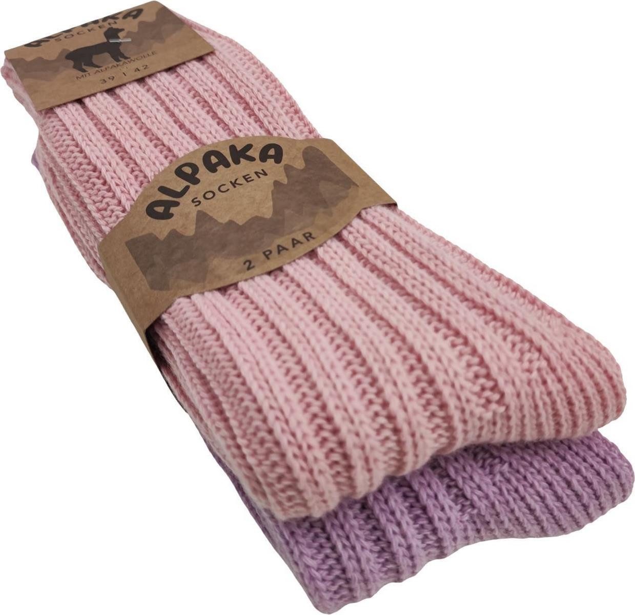 EloModa Thermosocken 2 Paar Alpaka Шкарпетки Wollsocken Damen & Herren Зимові шкарпетки, Gr. 35-38 (2-Paar)