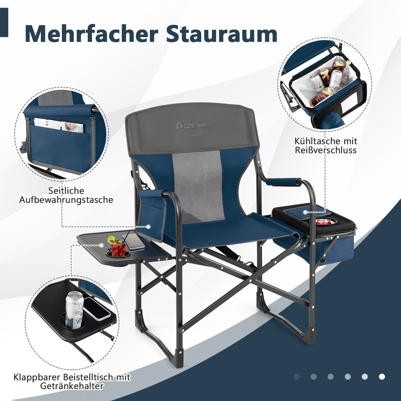 COSTWAY Campingstuhl Faltstuhl, mit Tisch & günstig online kaufen