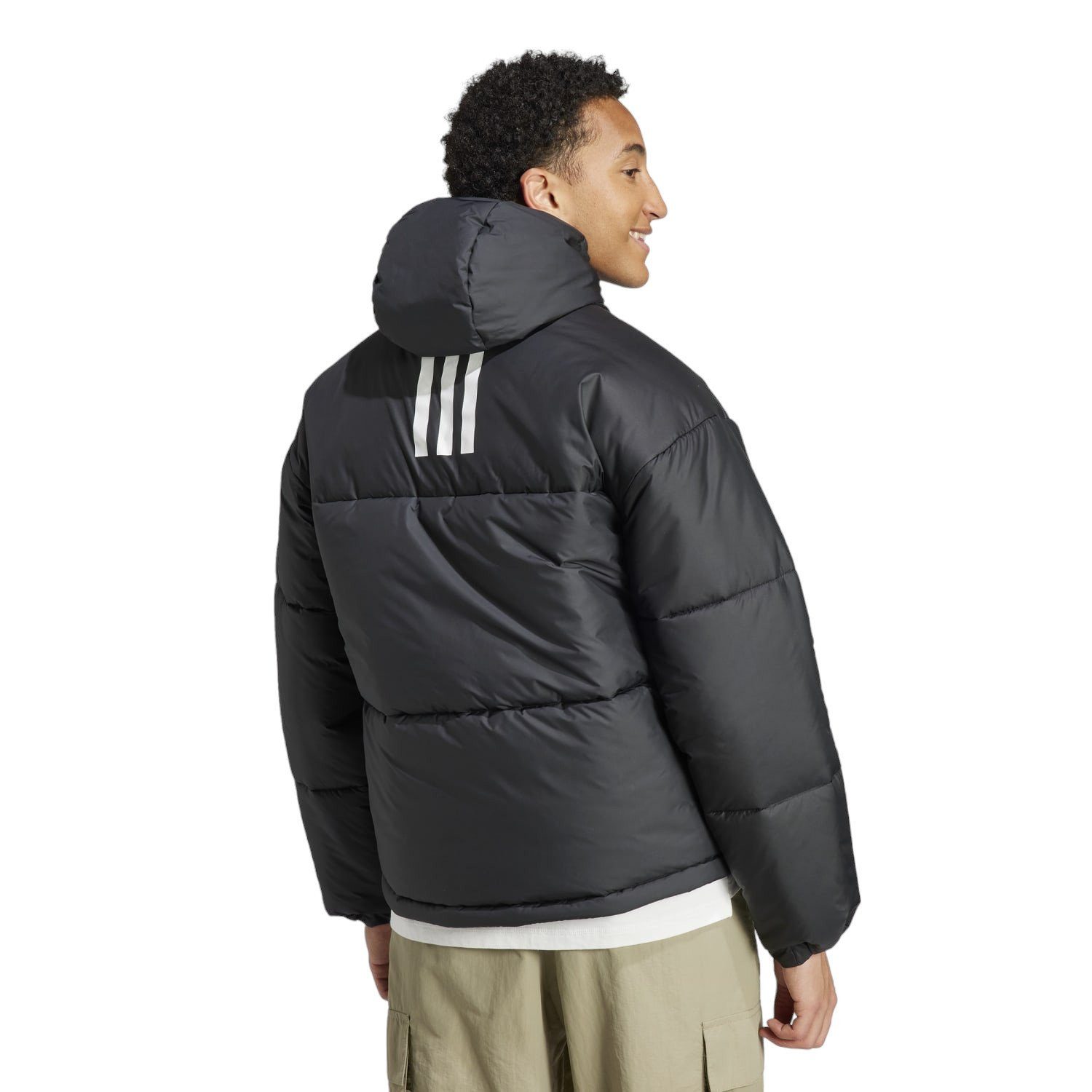 adidas Performance Winterjacke BSC 3-Streifen Hooded Puffer schwarz Herren