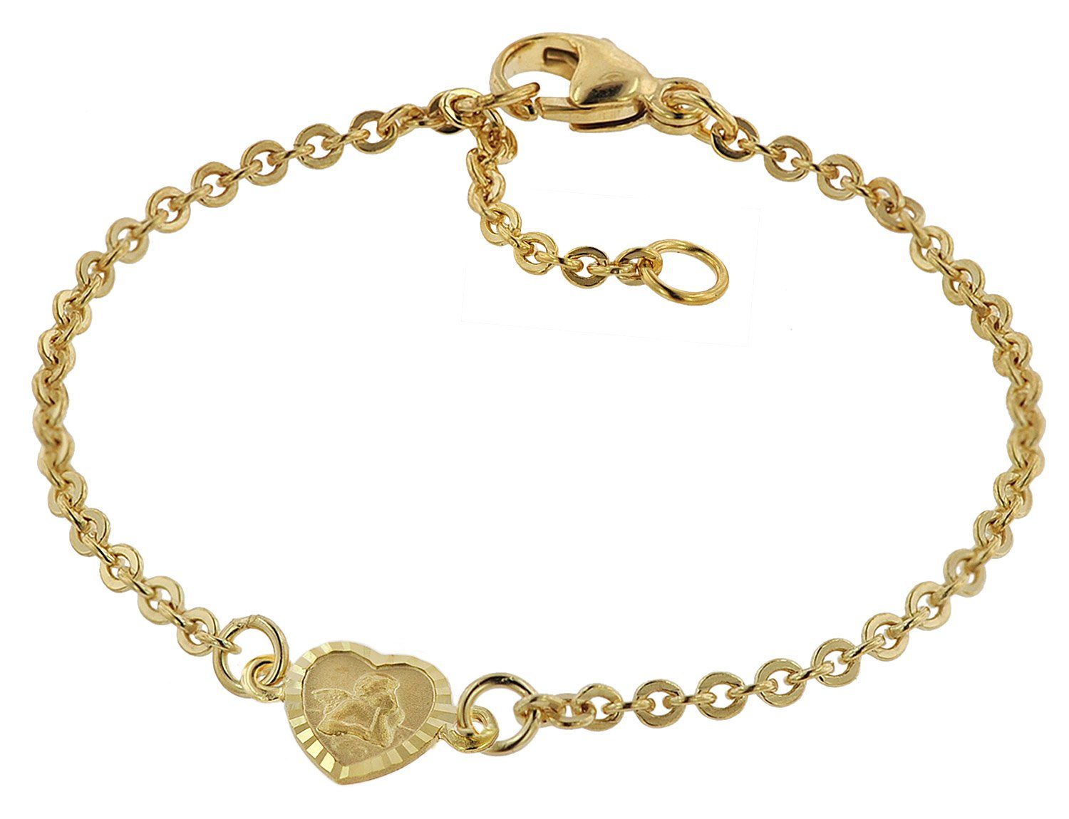trendor Gliederarmband für Babys 333 Gold/8 Kt mit -Plakette 14 cm