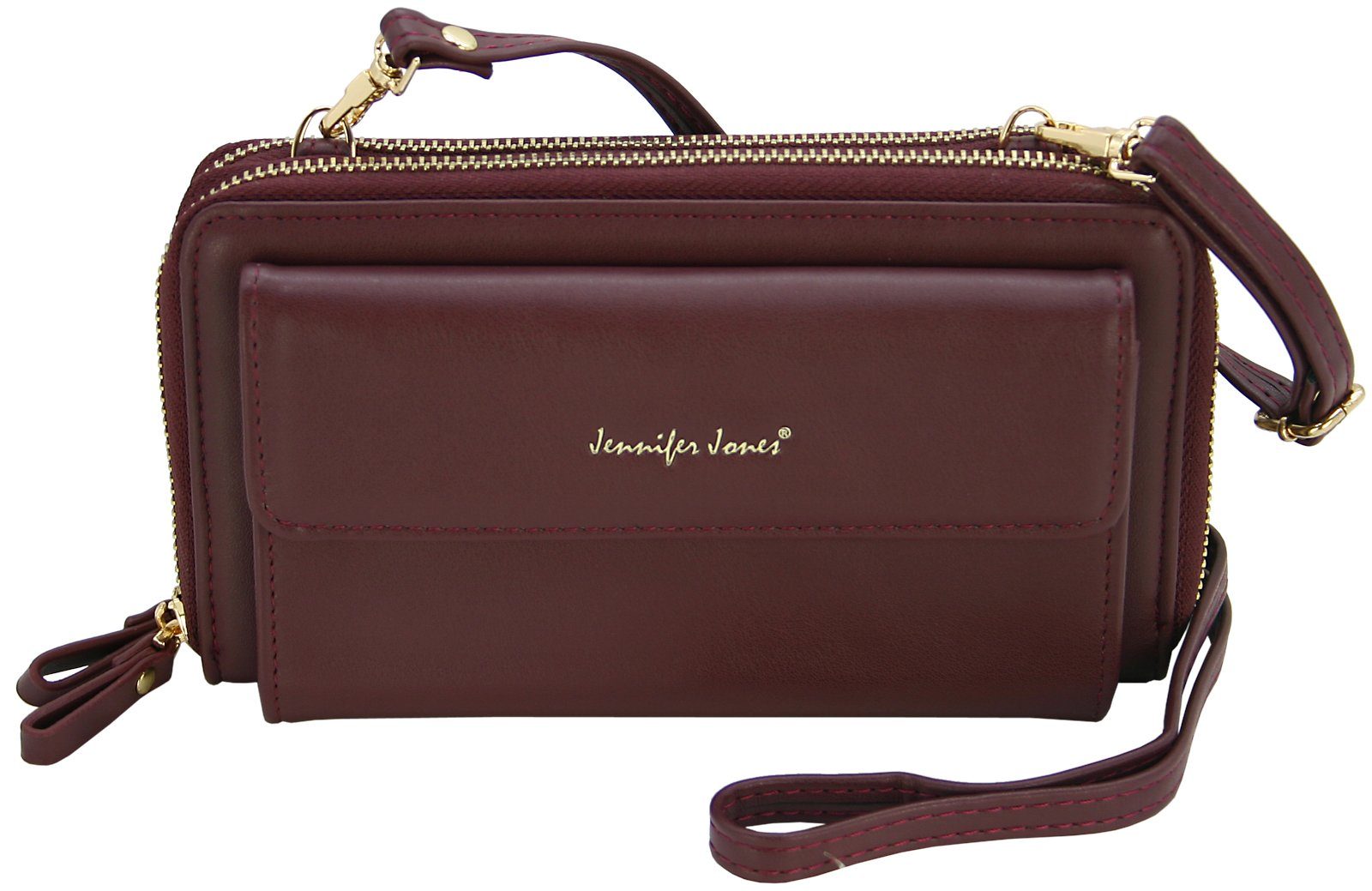 J JONES JENNIFER JONES Schultertasche - Umhängetasche 2in1 Geldbörse & Handytasche bis 7 Zoll