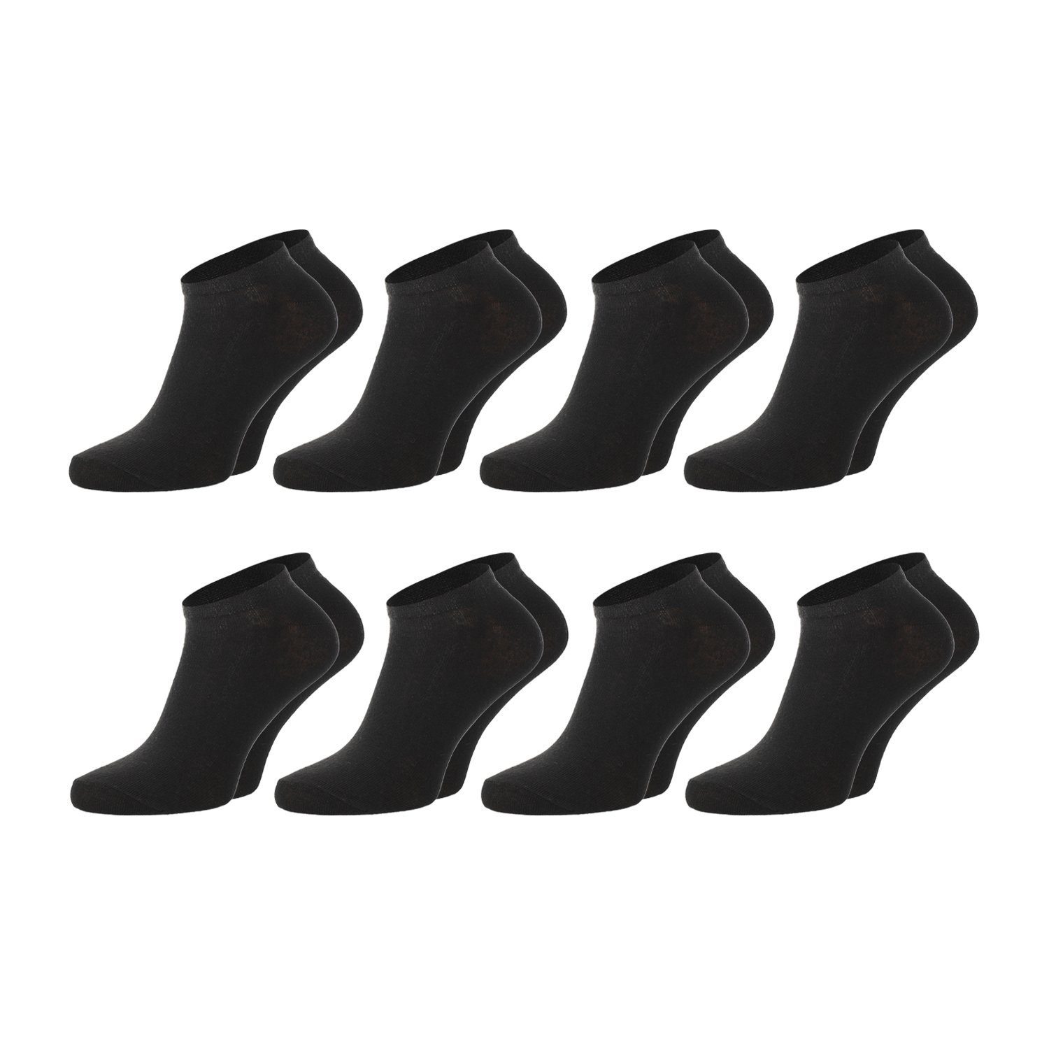 Chili Lifestyle Kurzsocken Basicsocken 8er Pack Damen & Herren, Sneakersocken Baumwolle (Multipack, 8-Paar, kurze Socken für Sneaker, Sport & Freizeit, atmungsaktiv) Weichbund ohne Gummidruck