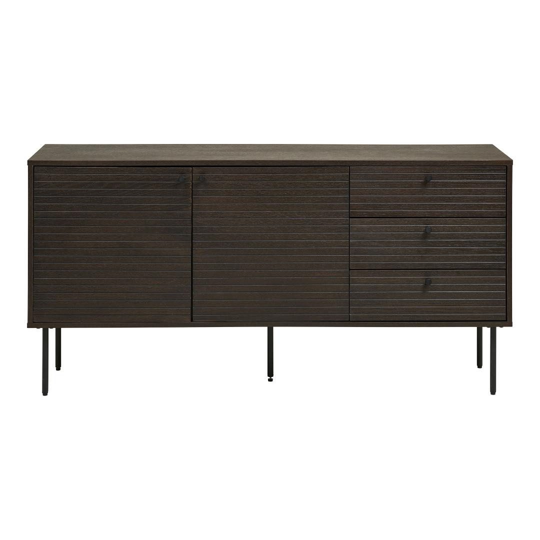 House Nordic Sideboard Klara Sideboard 2 Türen, 3 Schubladen Echtholzfurn