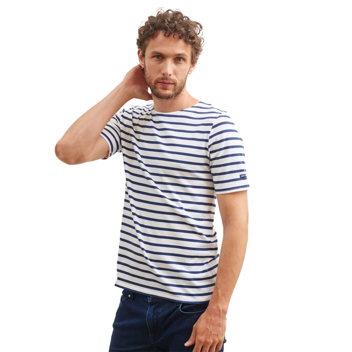 Saint James T-Shirt 9863 Unisex Shirt Levant Modern mit Streifen aus Baumwolle