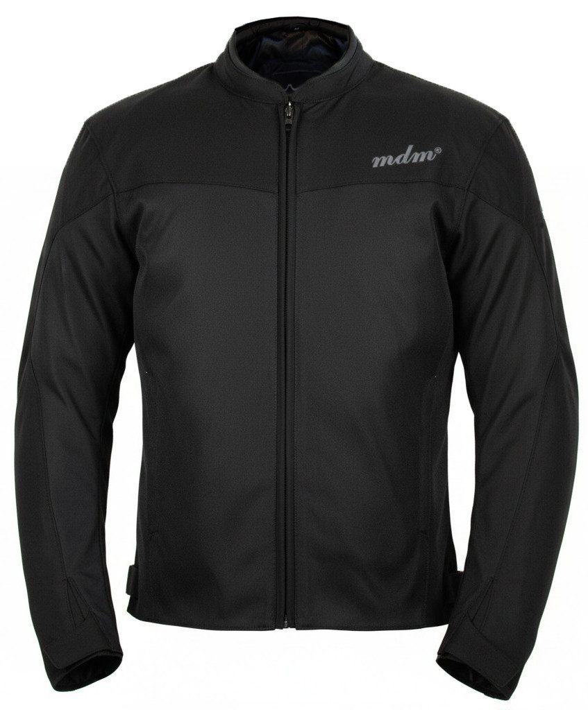 MDM Motorradjacke Herren Air Mesh Motorradjacke Schwarz, mit Protektoren, Atmungsaktiv Leicht für den Sommer