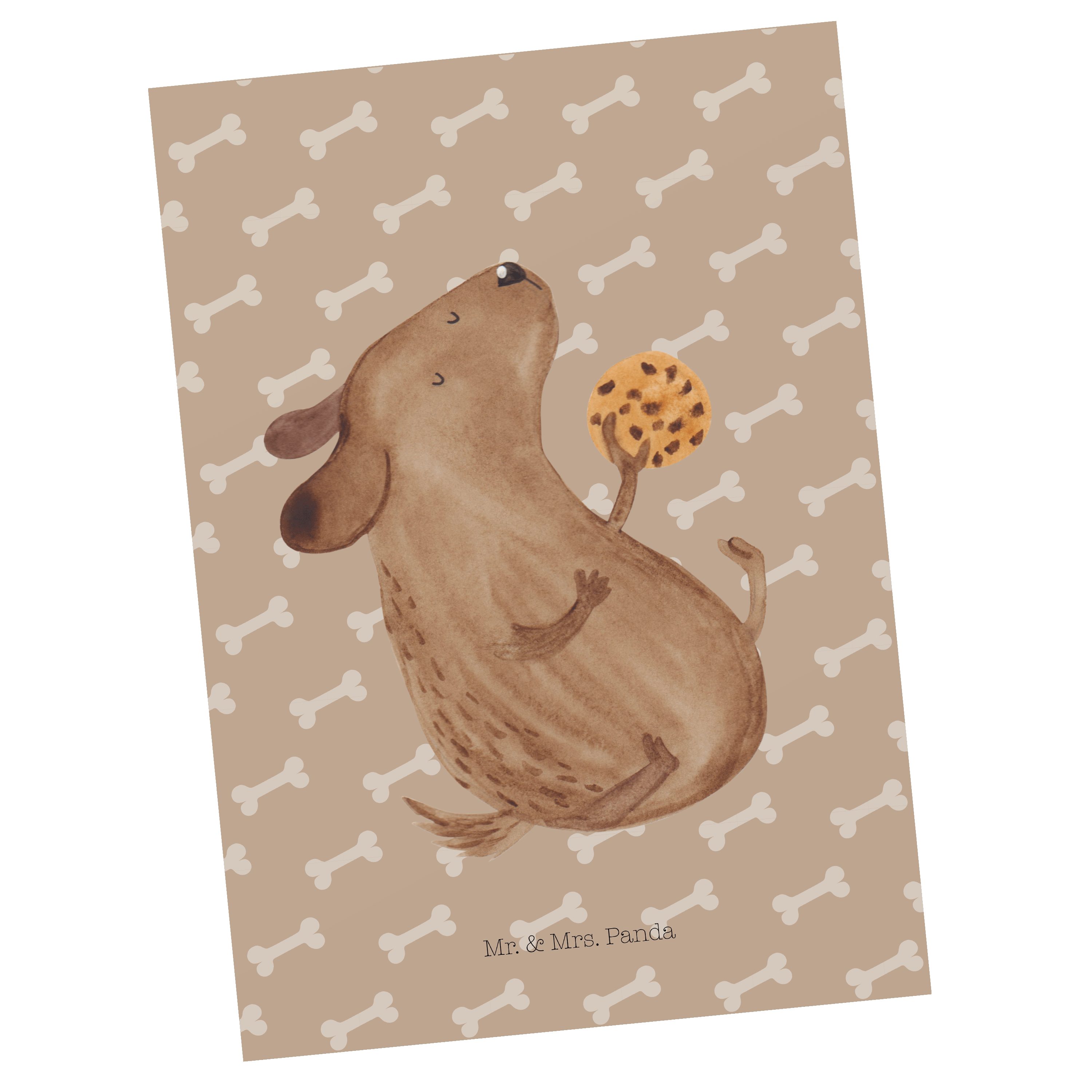 Mr. & Mrs. Panda Postkarte Hund Keks - Hundeglück - Geschenk, Sprüche, Hundeleckerli, Geburtstag | Grußkarten