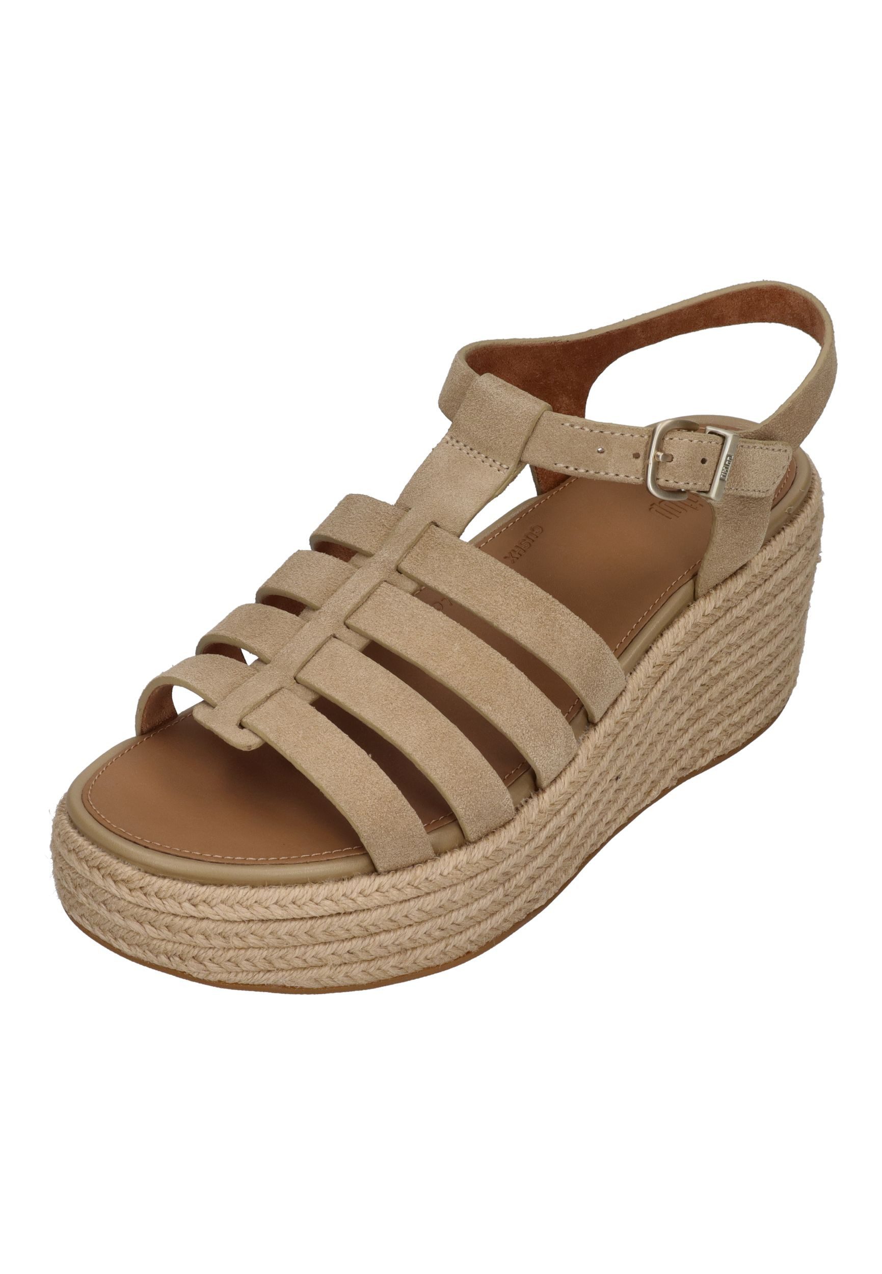 Fitflop PLATFFORMS ESPADR. SUEDE FISHERMAN WEDGE SANDALS Sandalette Cappuccino