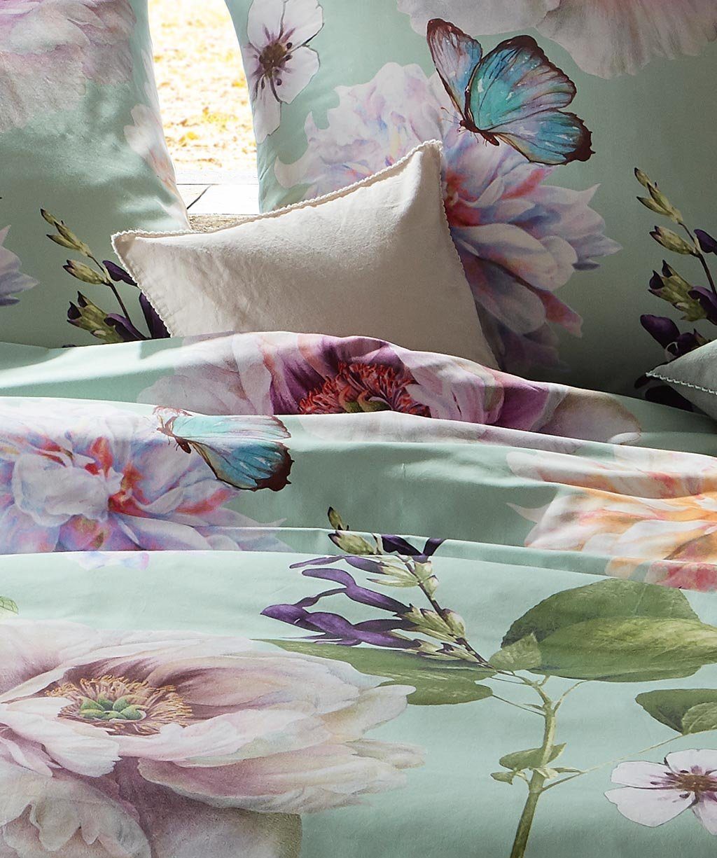 fleuresse Bettwäsche Fleuresse Mako-Satin Bettwäsche 135x200 Rosen ...