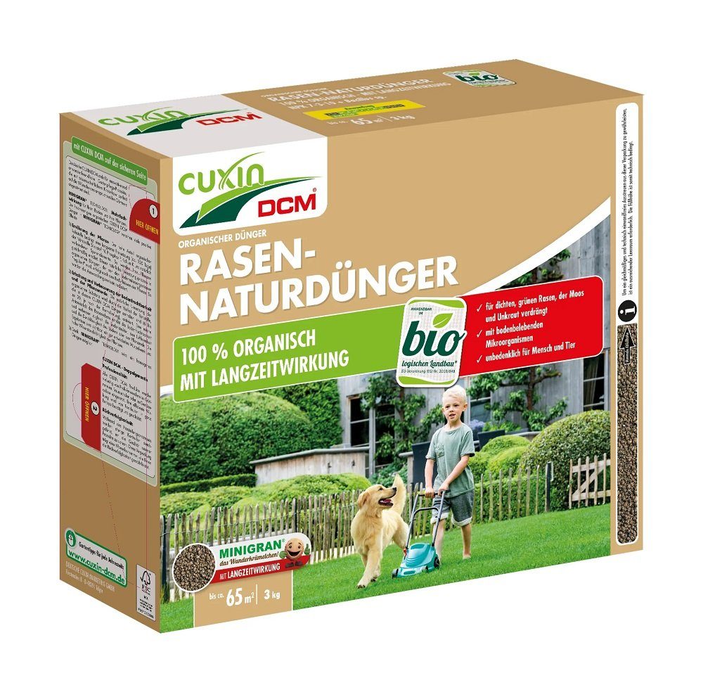 Rasendünger Cuxin DCM Rasen Natur Dünger 3 kg