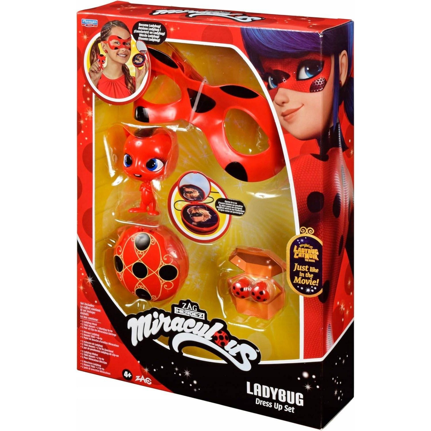Playmates Kostüm Miraculous: Marienkäfer-Verkleidungsset, Verkleidungsset Ladybug