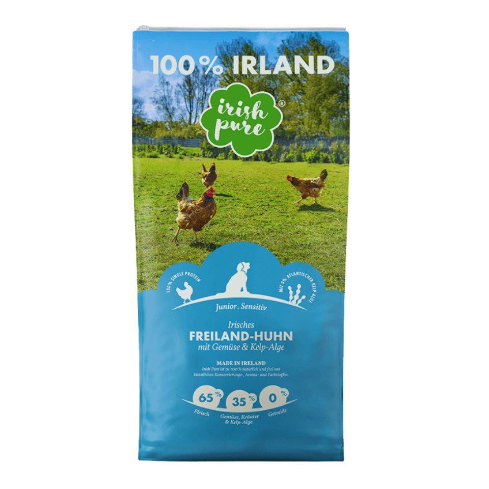 Irish Pure Irish Pure Freiland-Huhn Junior - getreidefreies Hundefutter, Trockenfutter für: Hunde von Irish Pure