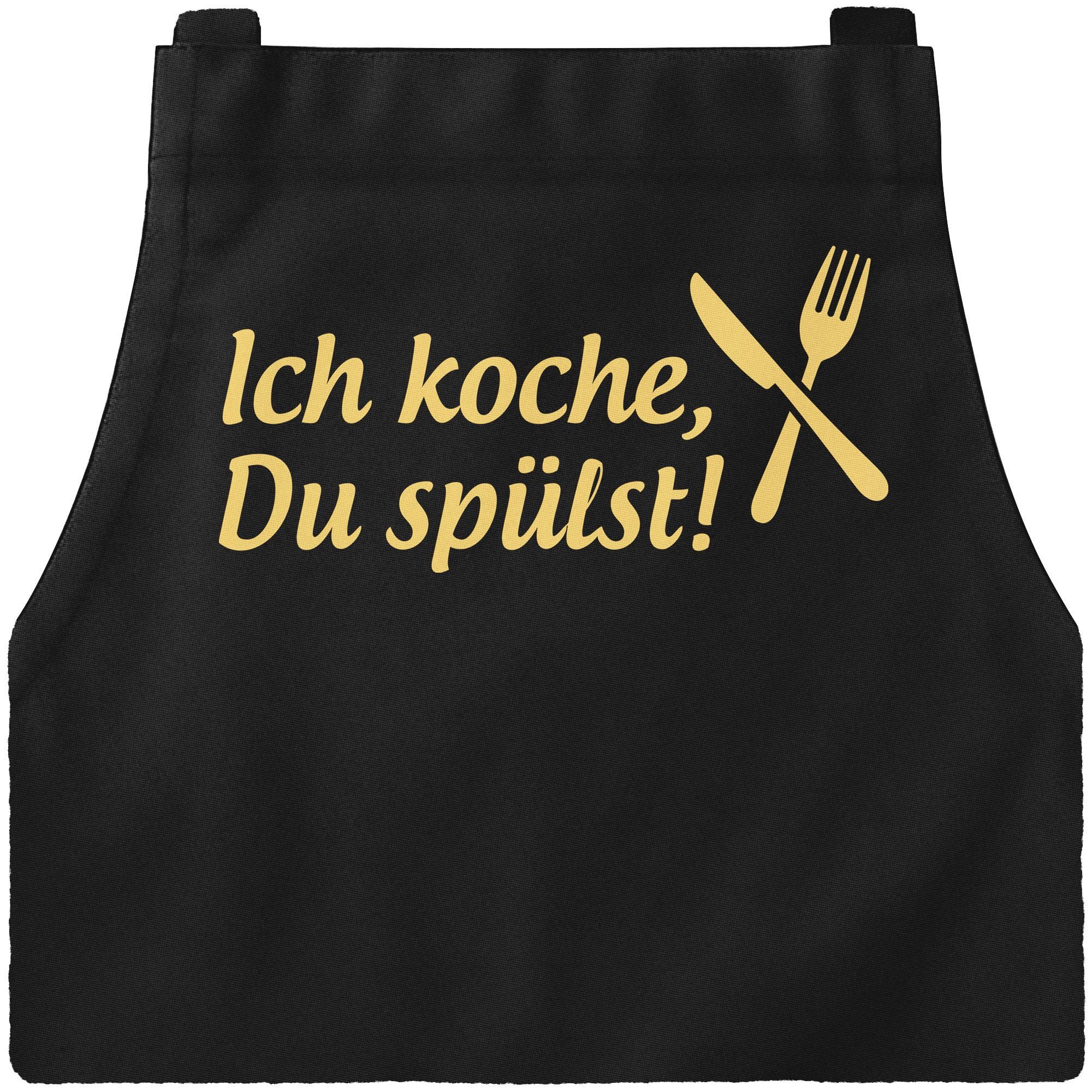 MoonWorks Grillschürze Moonworks® Kochschürze Grill-Schürze für Männer lustig mit Spruch Ich, mit kreativem Aufdruck