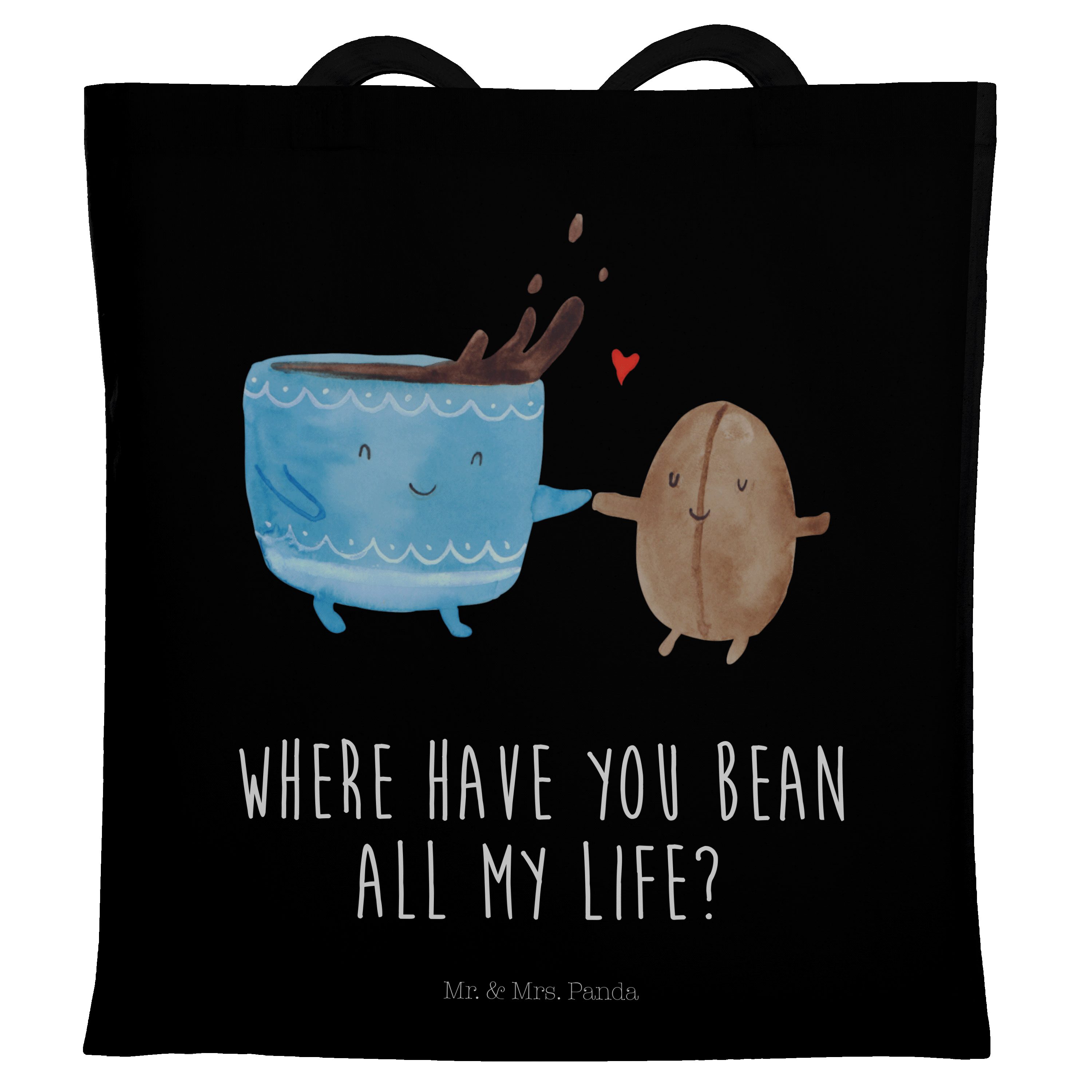 Mr. & Mrs. Panda Tragetasche »Kaffee Bohne Transparent Geschenk