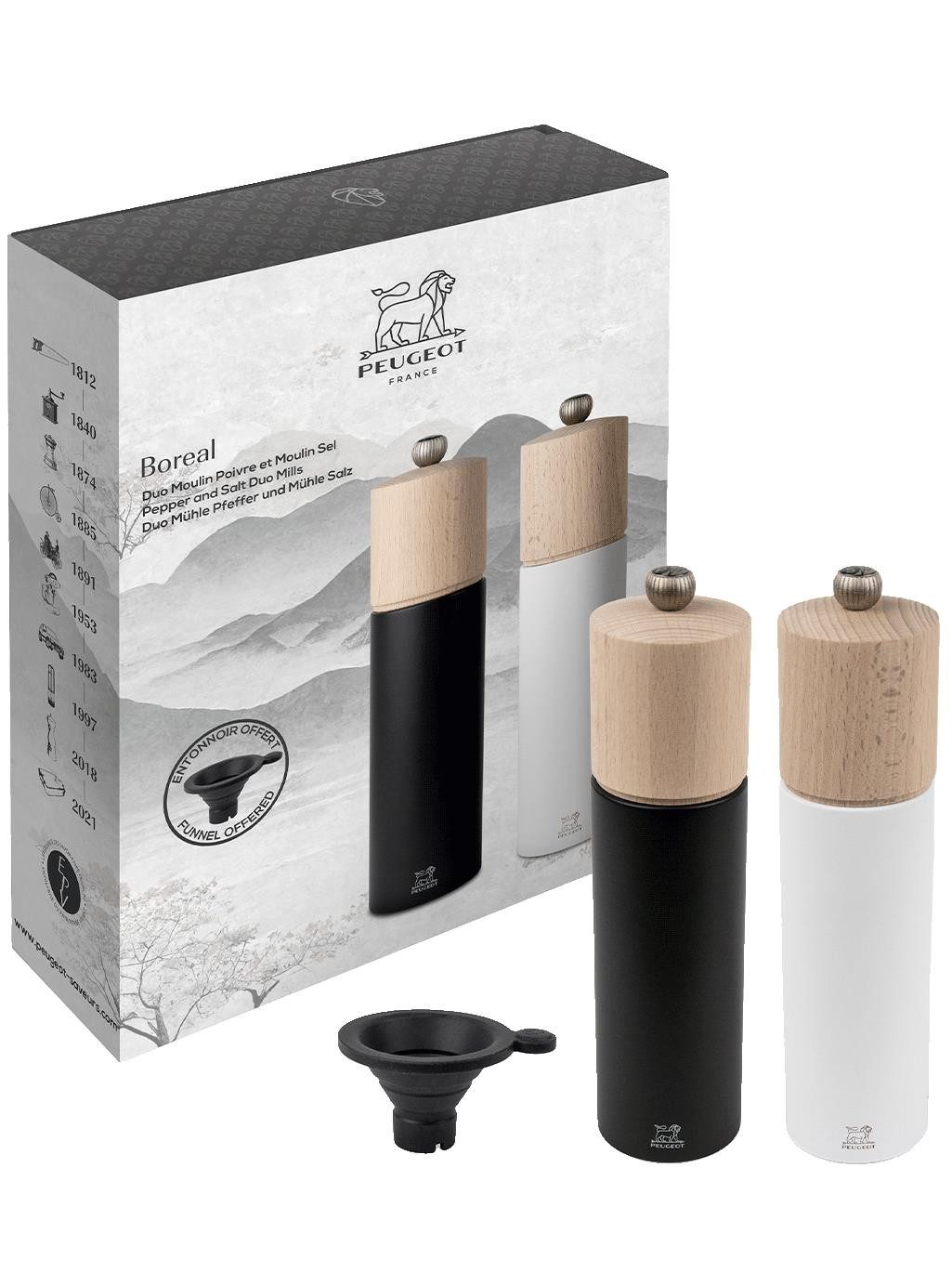 Salz-/Pfeffermühle Geschenkset BOREAL 22cm Pfeffermühle Schwar