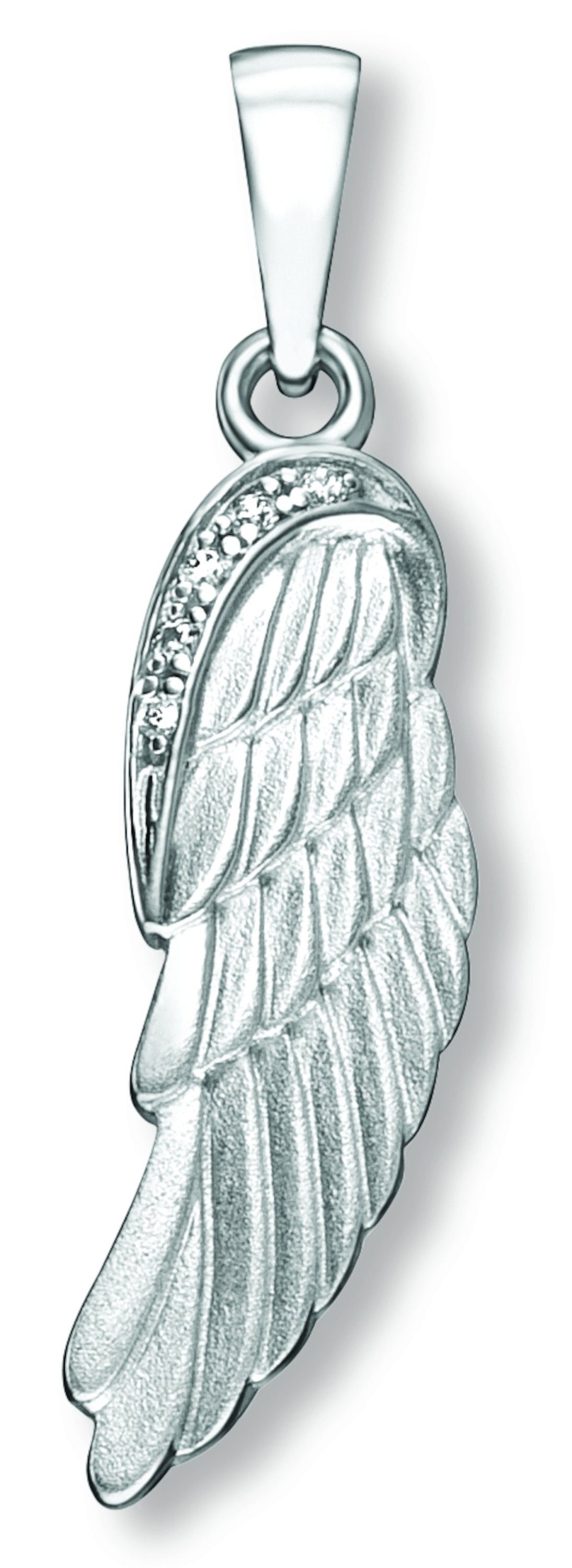 Zirkonia Silber, Schmuck Anhänger aus Damen Kettenanhänger Engelsflügel Silber 925 Engelsflügel ELEMENT ONE