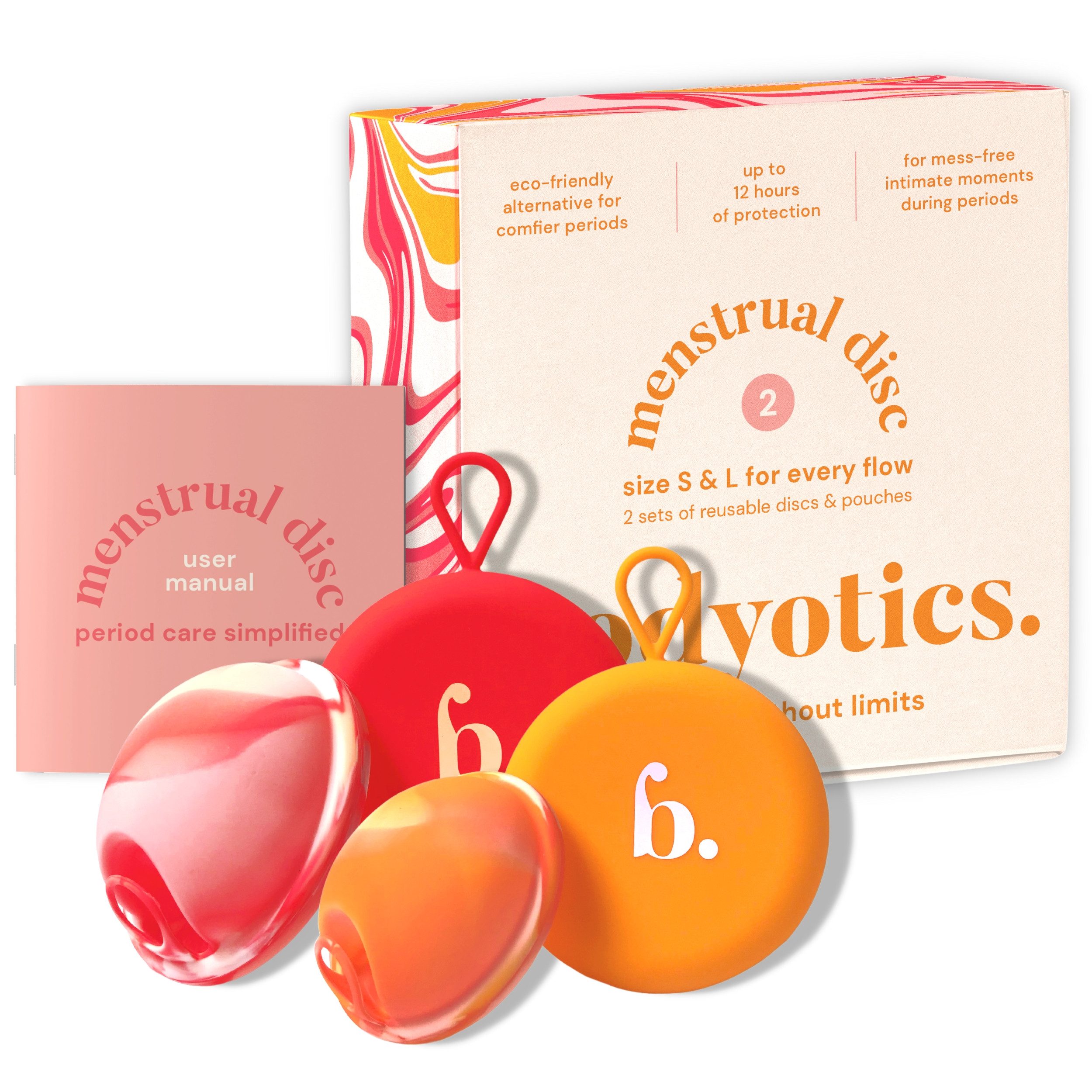 Intimpflege Bodyotics Wiederverwendbares Menstruationsscheiben-Set