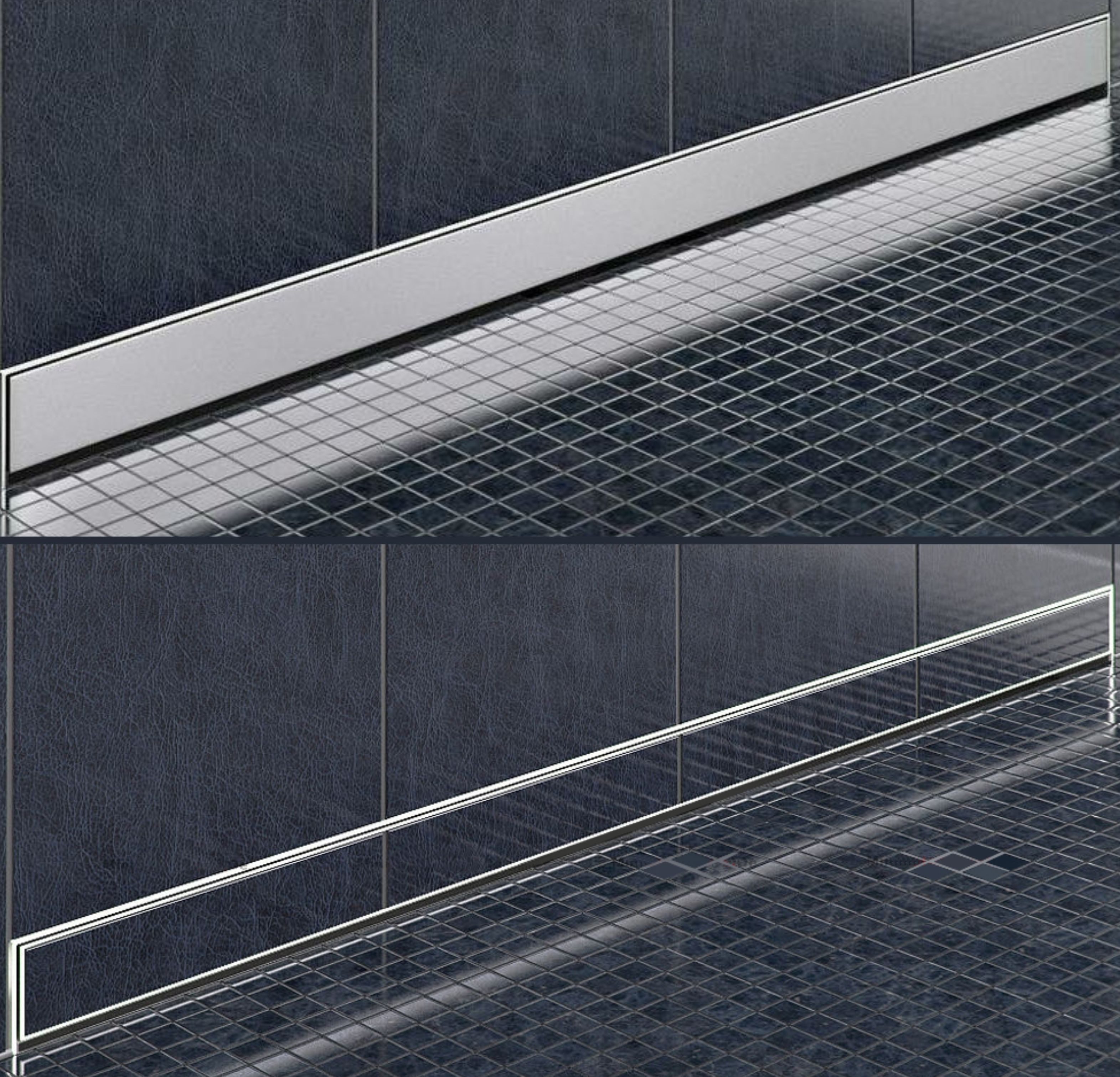 Alphabad Duschablauf Edelstahl-Duschrinne zur Wandmontage (60 cm)