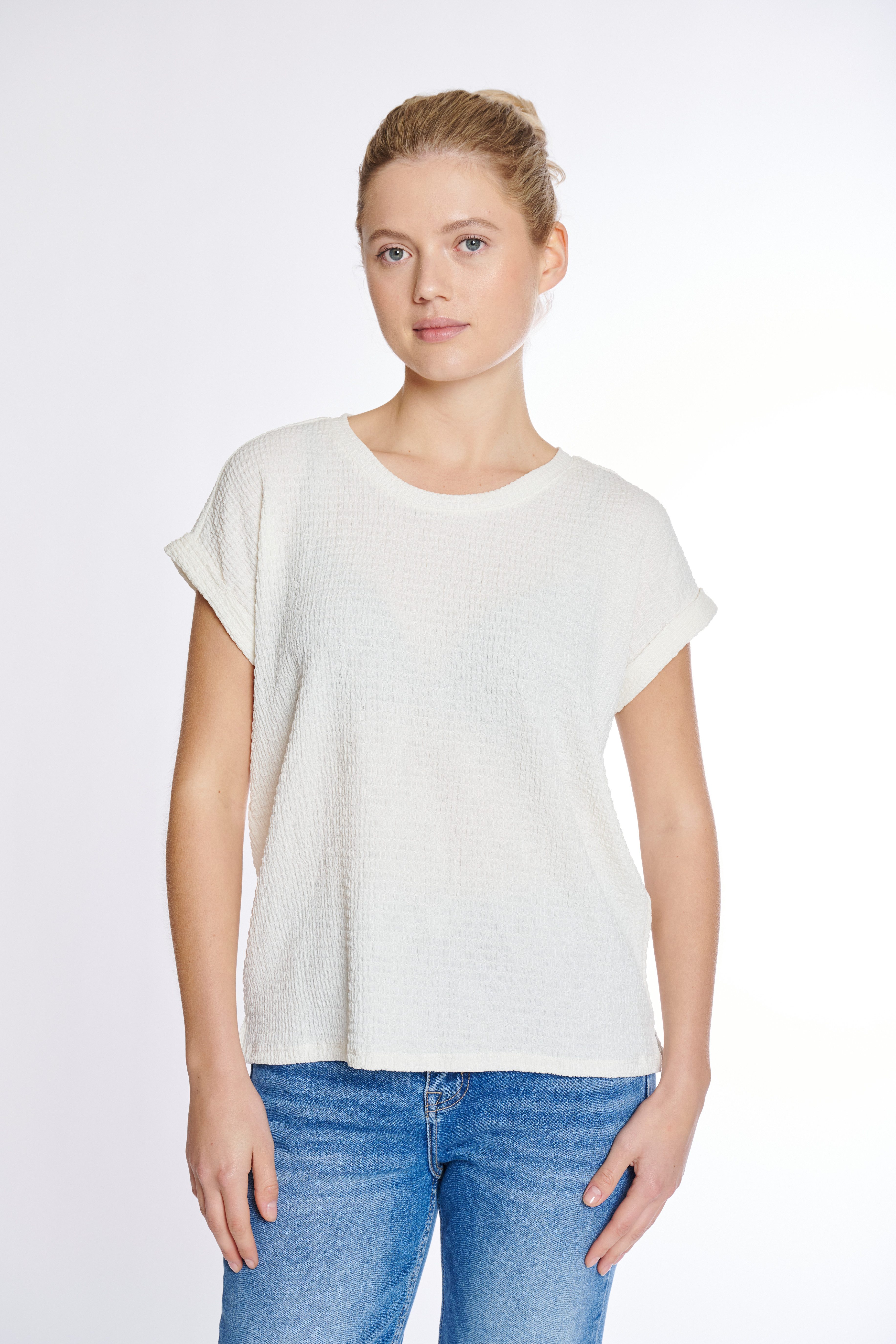 ZABAIONE Kurzarmshirt Al44legra Crinkle-Ware günstig online kaufen