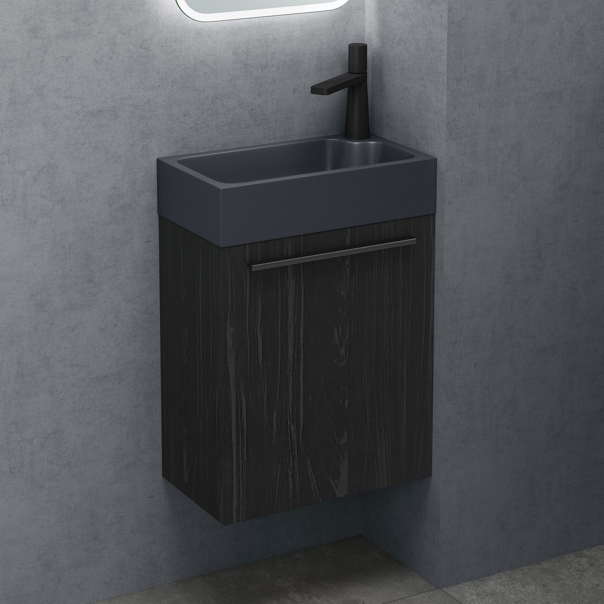 doporro Badmöbel-Set Badezimmerschrank Badmöbel-Set Waschbeckenunterschrank günstig online kaufen