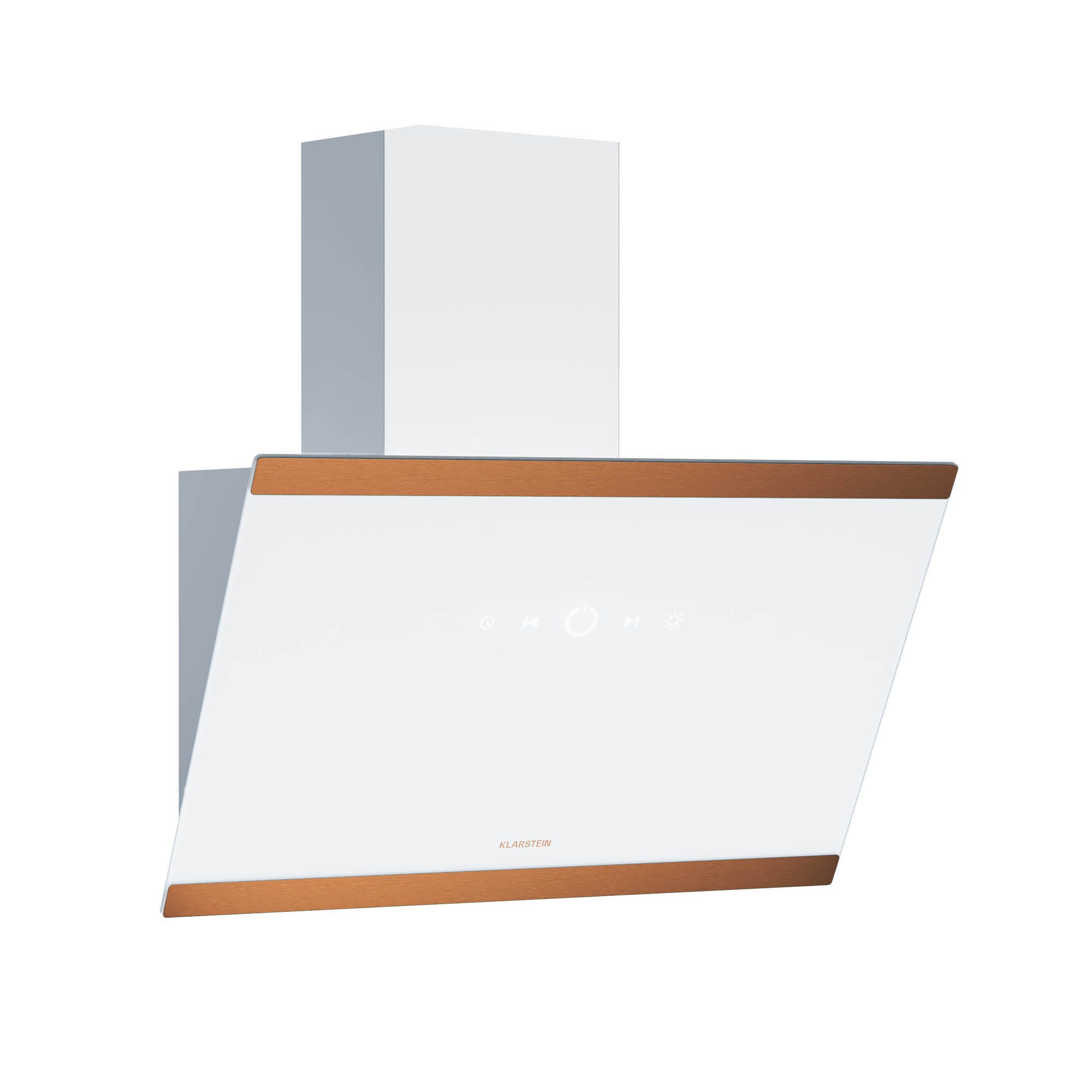 Klarstein Deckenhaube FlashLine Serie CGCH8-FlashL-60WHCu FlashLine, Dunstabzugshaube Küche Abzughaube Abluft Umluft Edelstahl LED