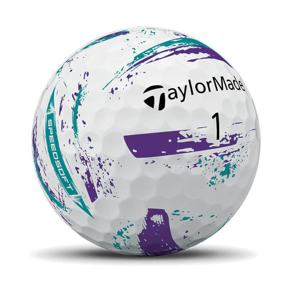 Taylormade Golfball TaylorMade Golfball SpeedSoft Ink Violett/Türkis 1 Dutzend