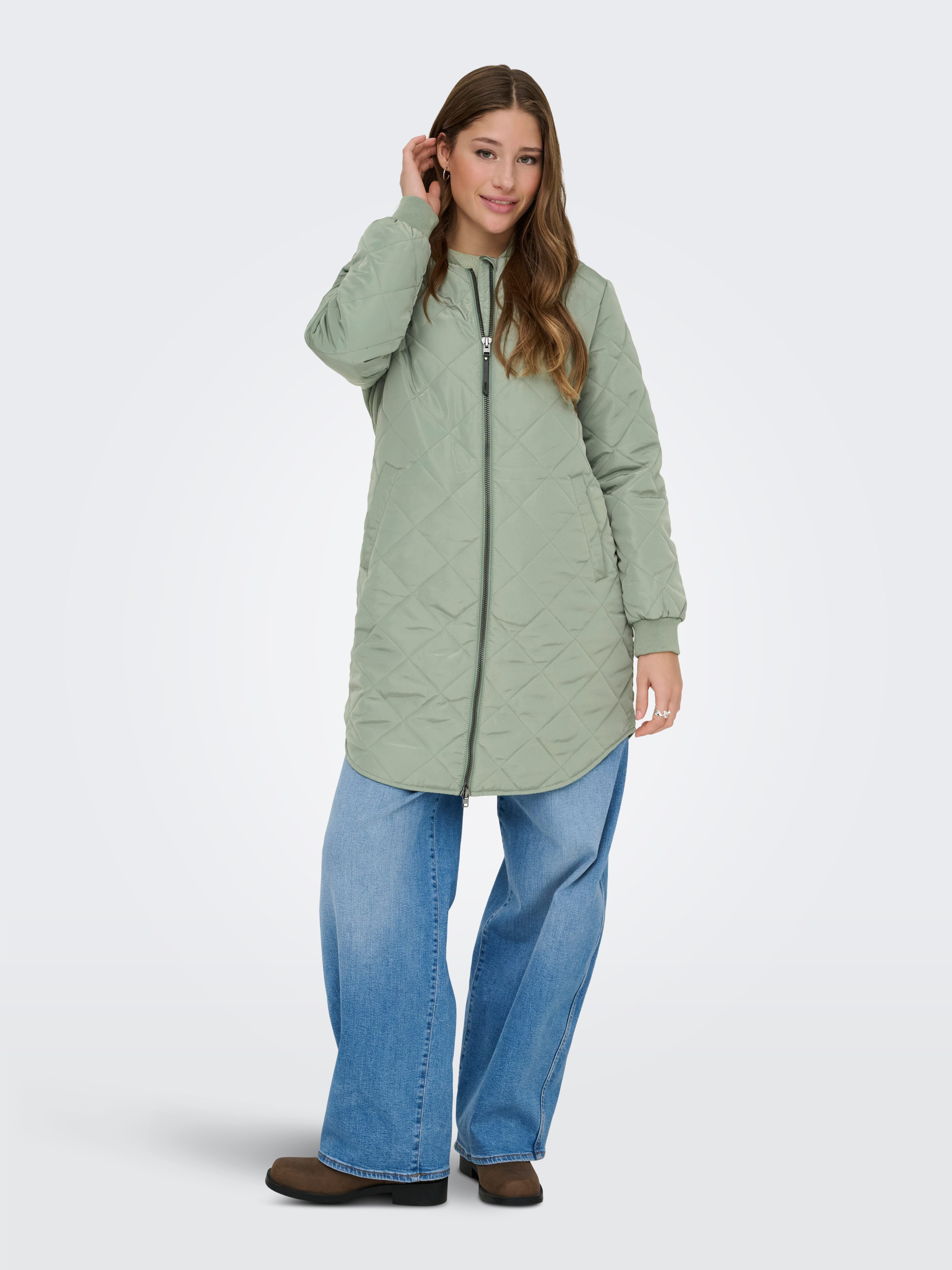 ONLY Steppmantel ONLJESSICA QUILTED COAT ZIP CC OTW Kunstfaser, Baseball Style – Bild 3 von 5