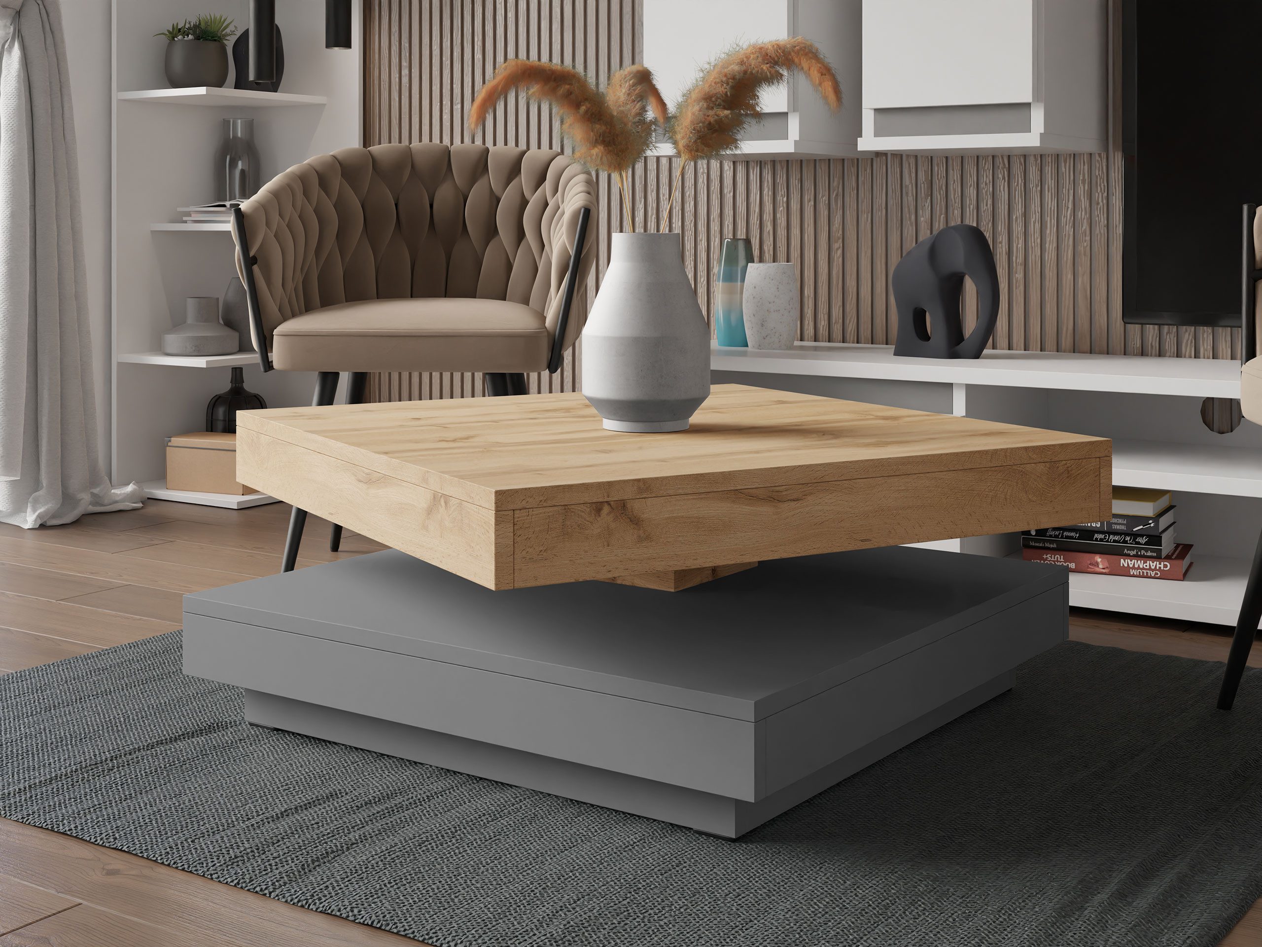 MIRJAN24 Couchtisch Nenani, Obere Tischplatte 360° frei drehbar günstig online kaufen