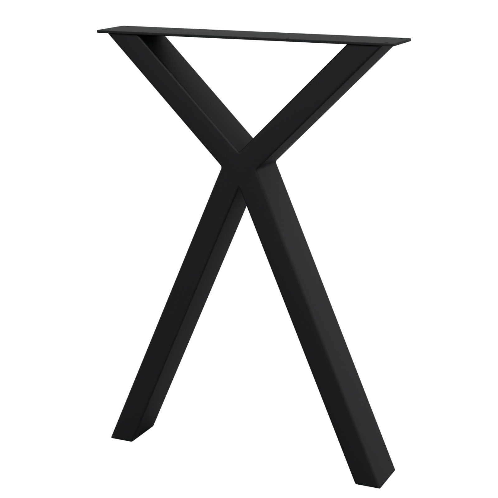Tischbein 2er Set Tischkufen X-Form Tischgestell Stahl schwarz pulverbeschichtet