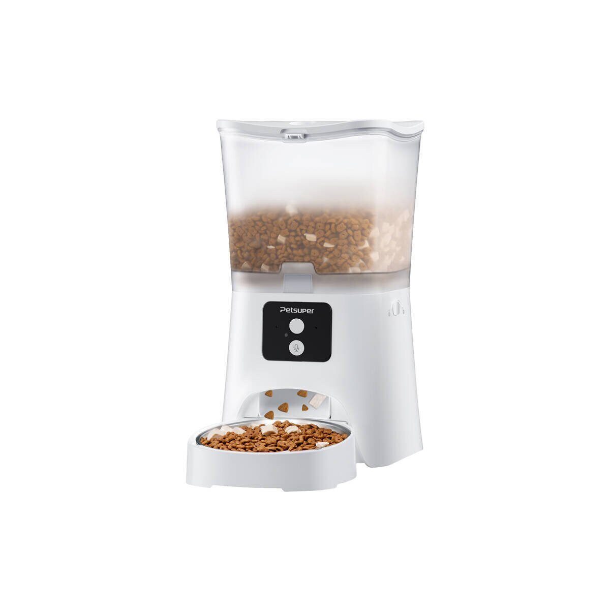 Petsuper Futterspender Petsuper PF02-2 Smart WiFi Futterspender 3L mit App weiß