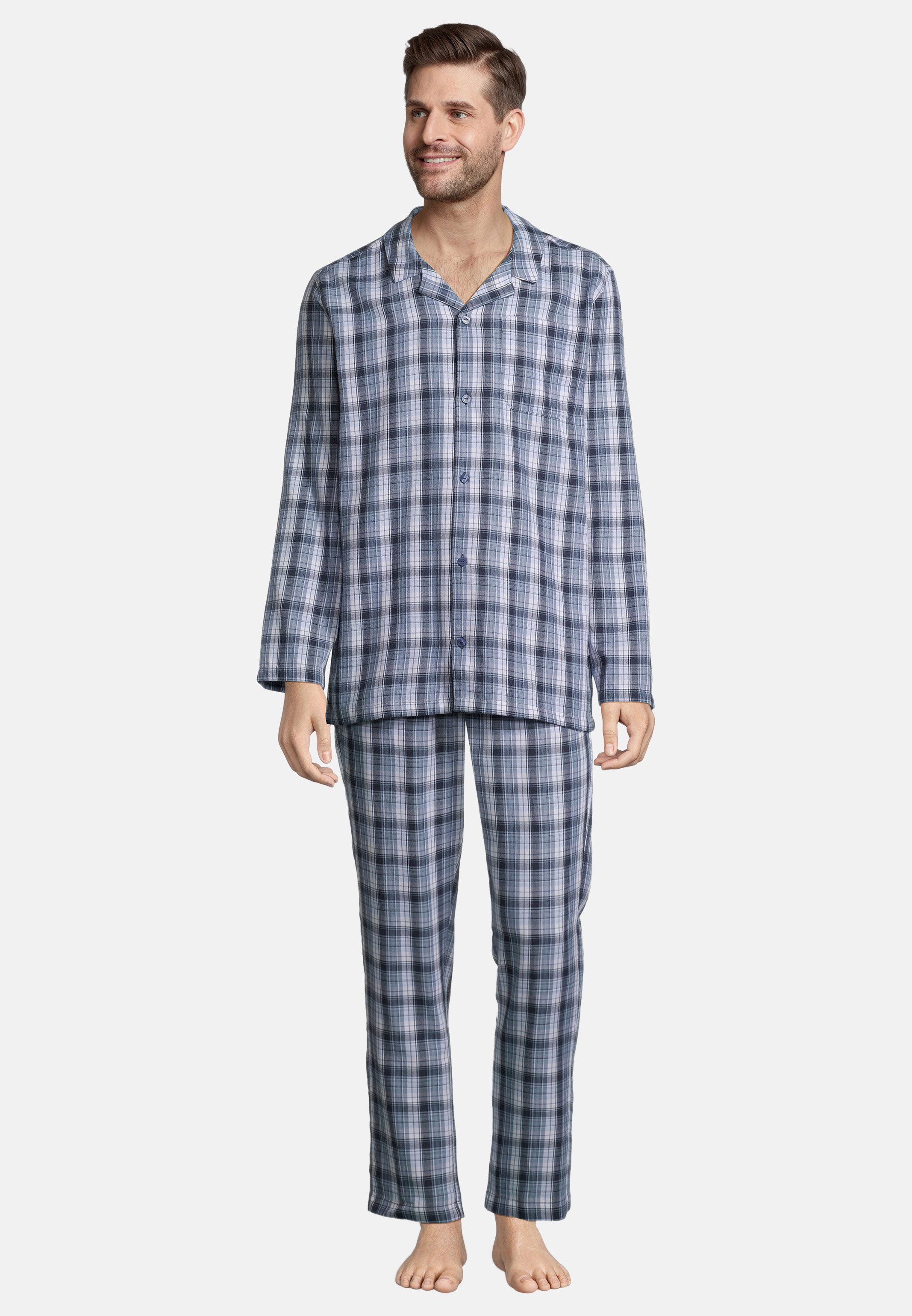 seidensticker Pyjama Classic Twill (Set, 2 tlg) Schlafanzug - Baumwolle - Atmungsaktiv