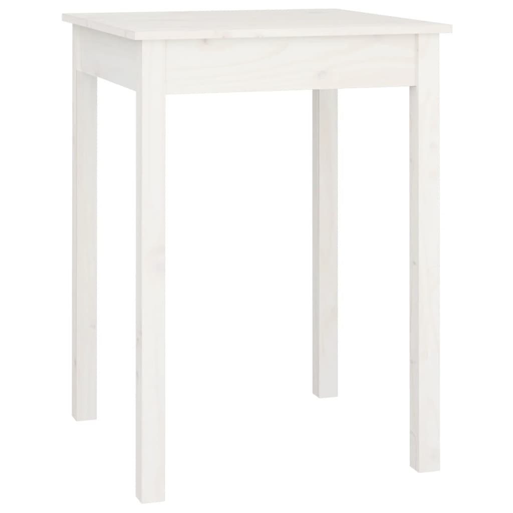 furnicato Esstisch Weiß 55x55x75 cm Massivholz günstig online kaufen