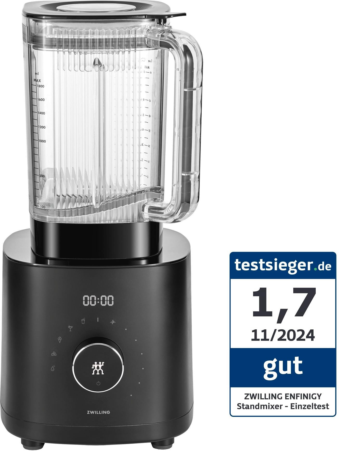 Zwilling Standmixer Enfinigy, Leistungsstarker 1.600-Watt-Motor & BPA-freier 1,8L Tritan-Becher