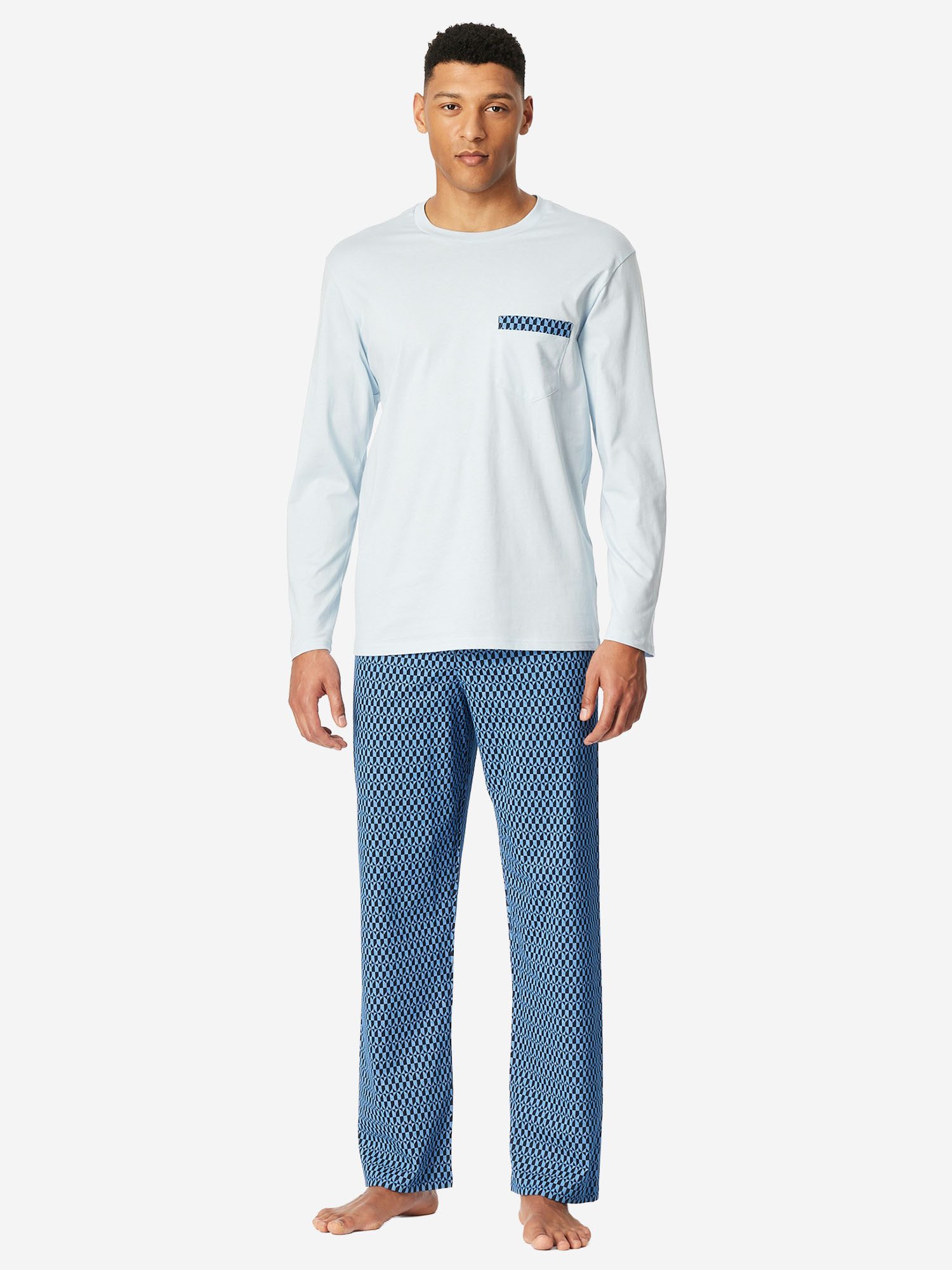 Schiesser Pyjama Comfort (2 tlg) Schlafanzug, Pyjama Set, Nachtwäsche