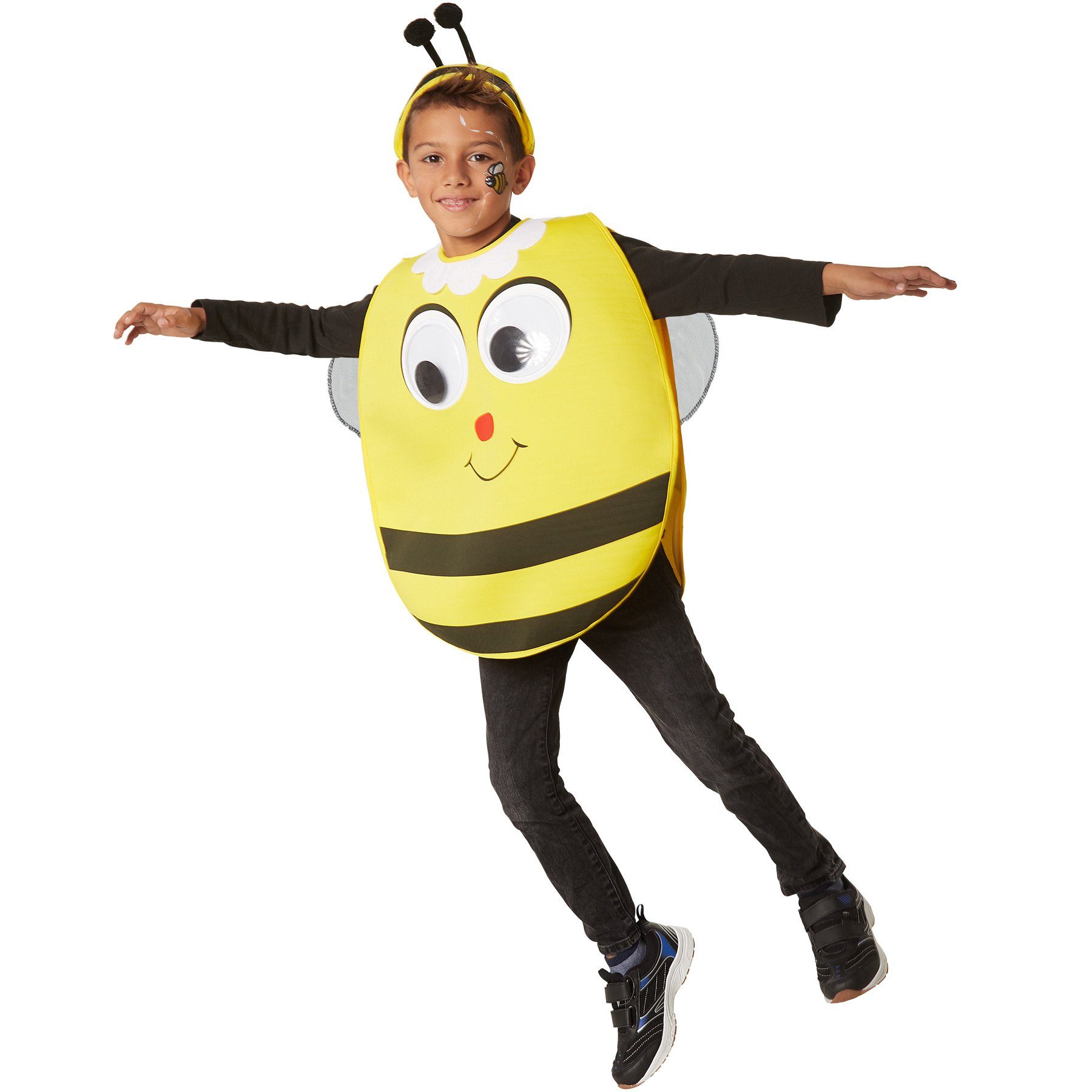 dressforfun Kostüm Kinderkostüm Cartoon Biene, Poncho in Einheitsgröße