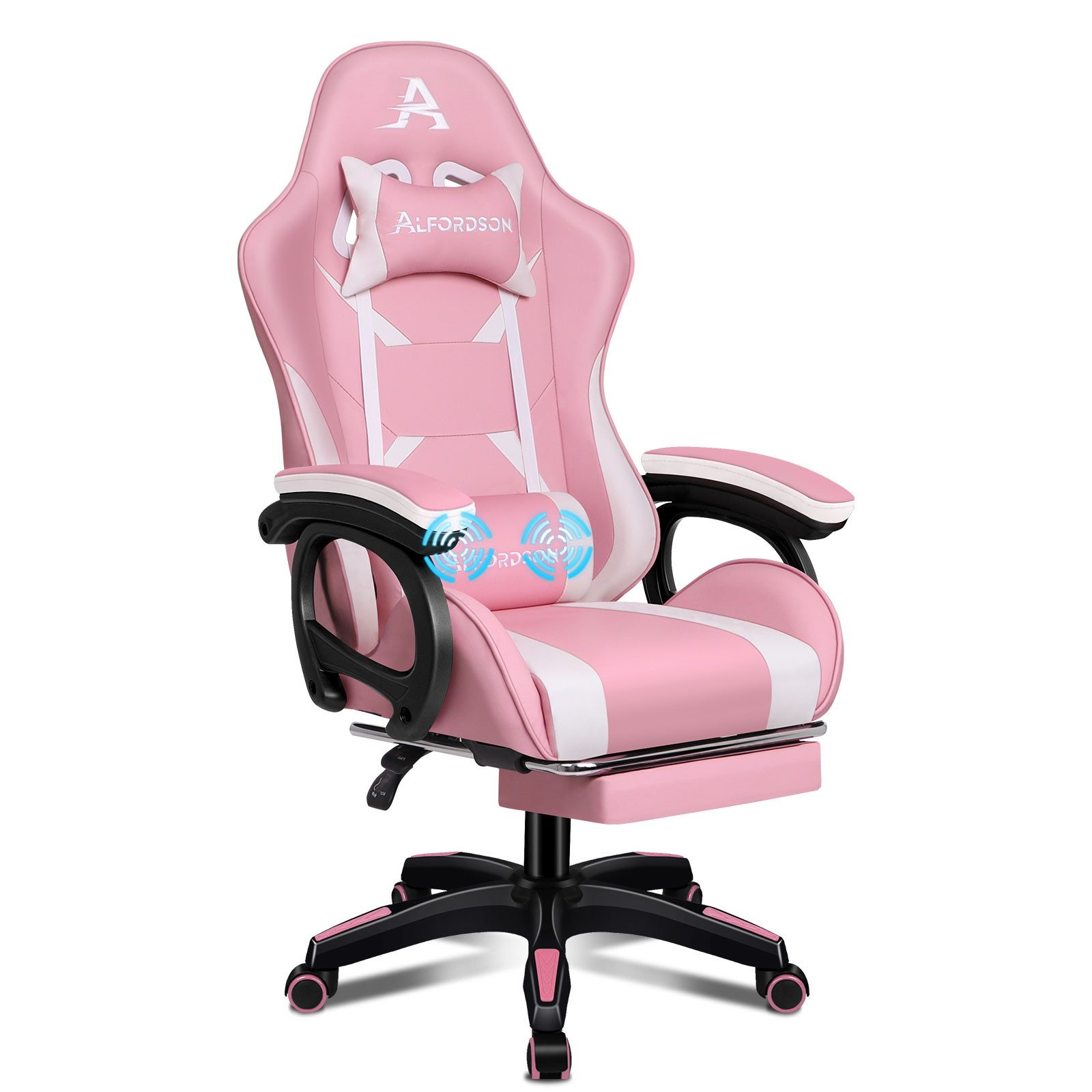 ALFORDSON Gaming-Stuhl mit Massage-Lendenkissen, X-Large, 5 günstig online kaufen
