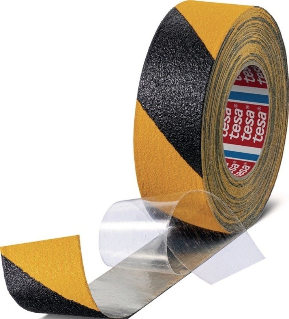 Klebeband TESA Antirutschklebeband extrem flexibel schwarz/gelb 18m 50mm