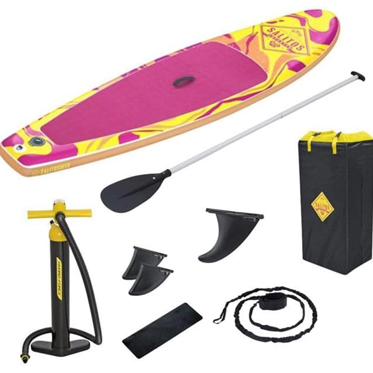 SALITOS SUP-Board Stand-Up-Paddle-Board Pink SUP Komplettset (Inkl. Tasche)