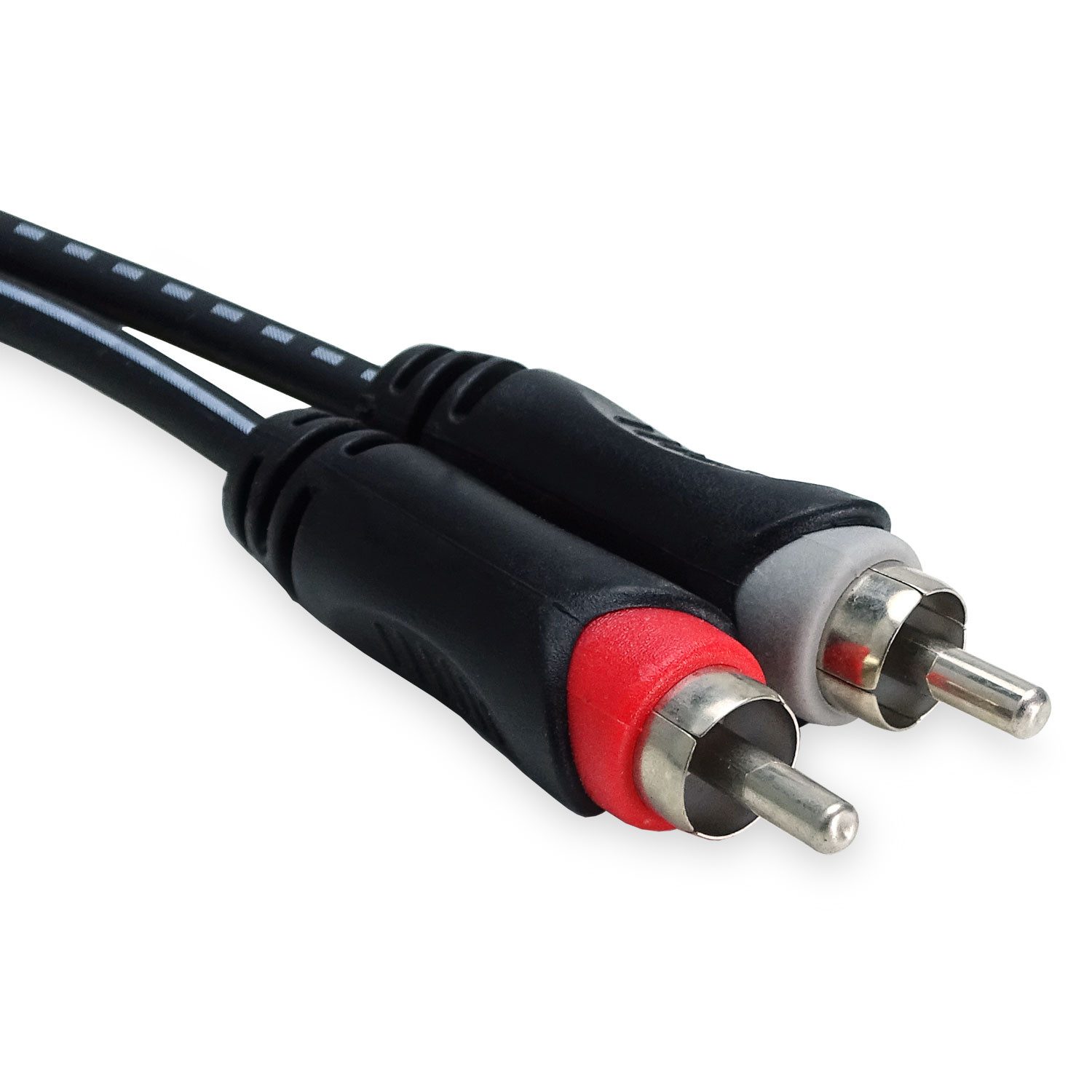 keepdrum keepdrum Adapter-Kabel ac017b 2x RCA Cinch zu 2x 6,35mm TS-Klinke 2m Audio-Kabel, 2x 3,6mm Klinkenstecker, zu 2x RCA Cinch (200 cm), Adapter-Kabel