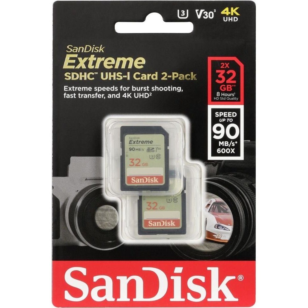 Sandisk »Extreme SDHC Card 90MB/s V30 UHS-I U3« Speicherkarte