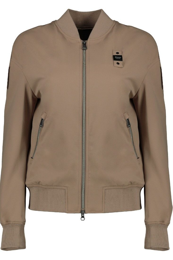 Blauer Bomberjacke