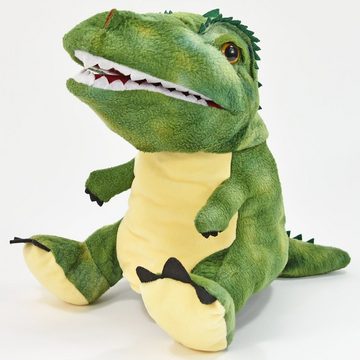 Kögler Handpuppe T-Rex Dino Dinosaurier Puppe Spielzeug grün Plüsch 30 cm