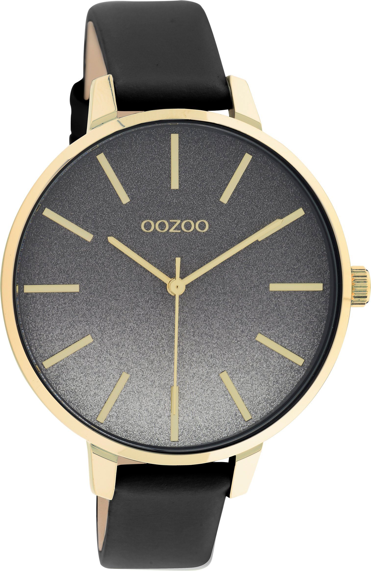 OOZOO Quarzuhr C11034, Metallgehäuse, goldfb. IP-beschichtet, ⌀ ca. 42 mm