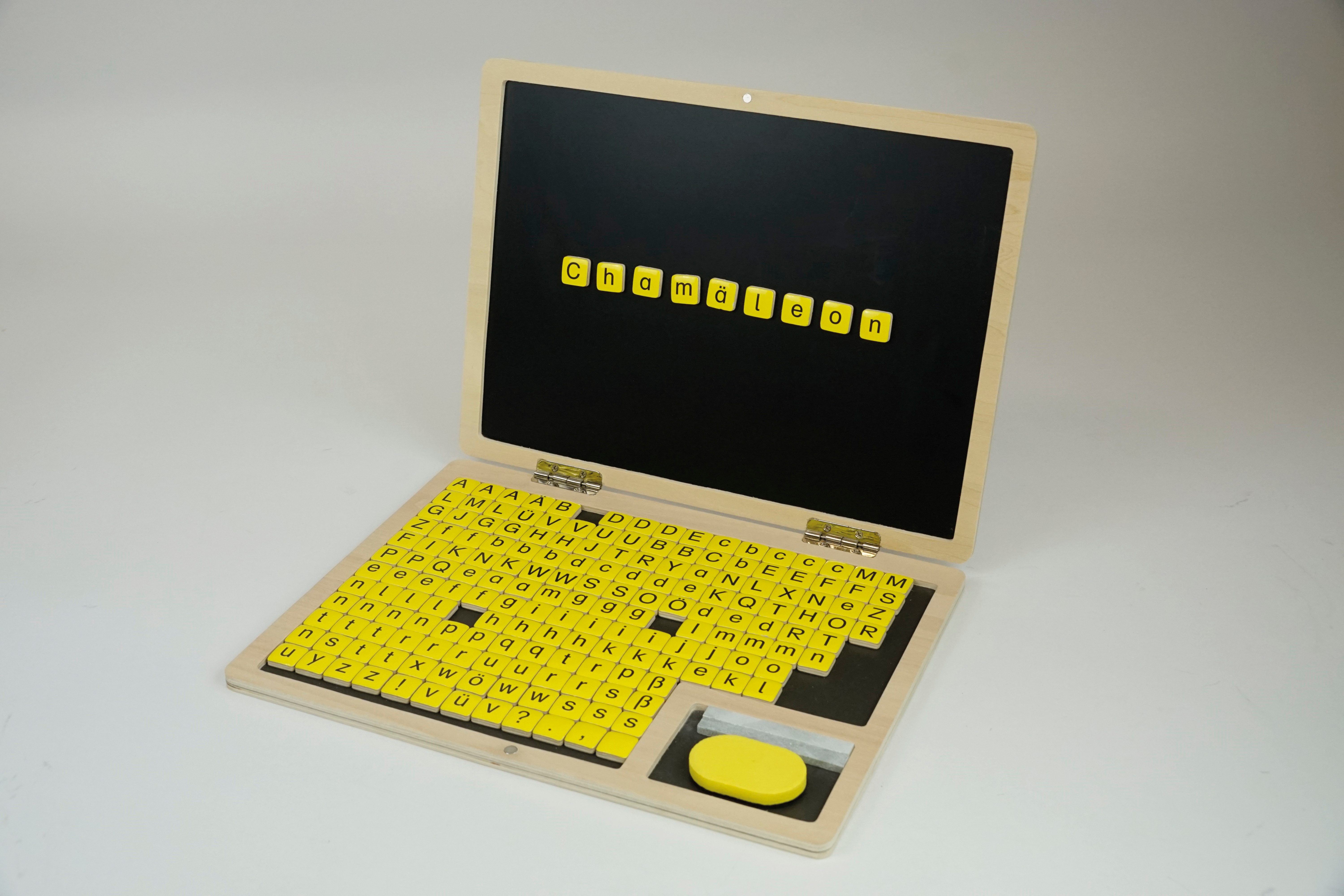 TimeTEX Spiel TimeTEX Lese-Klapp-Computer, 189-tlg., Holz, magnetisch