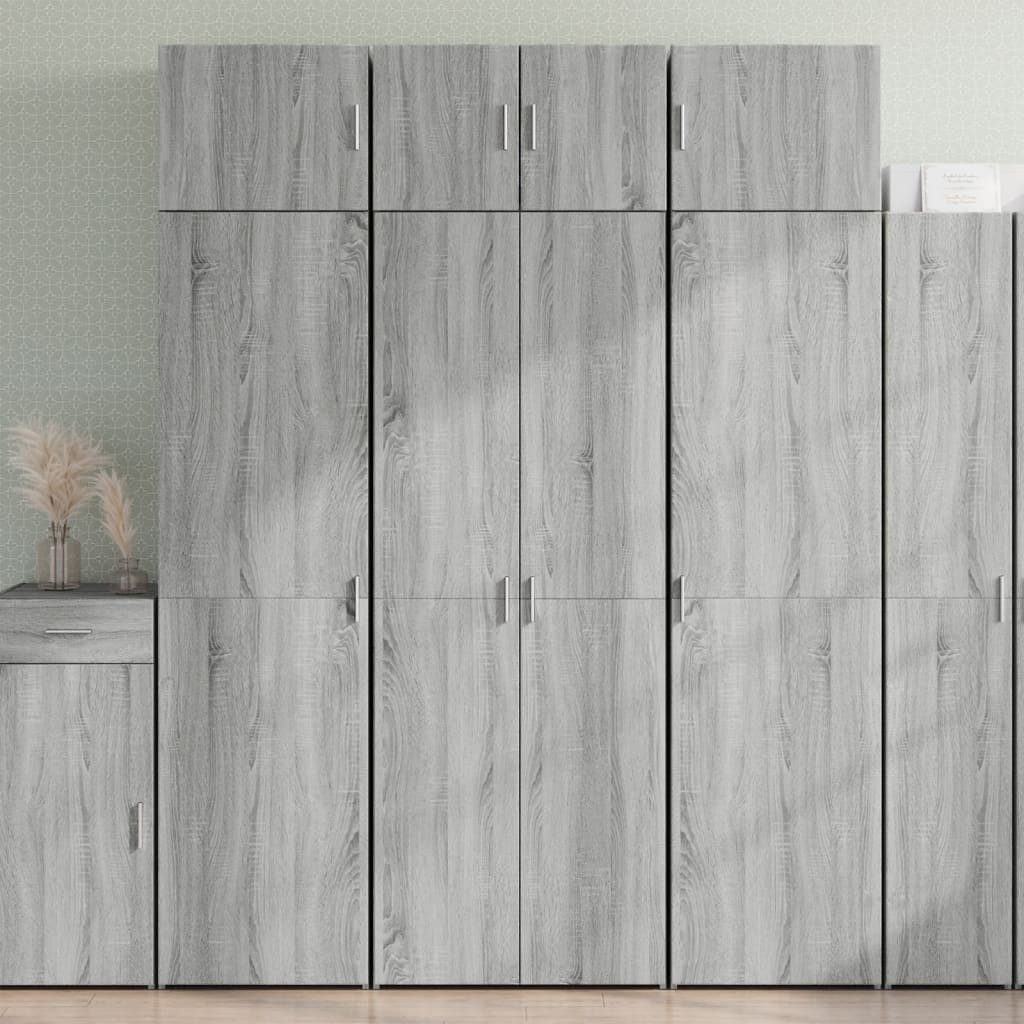 vidaXL Schrankmodule Hochschrank Grau Sonoma 70x42,5x225 cm Holzwerkstoff